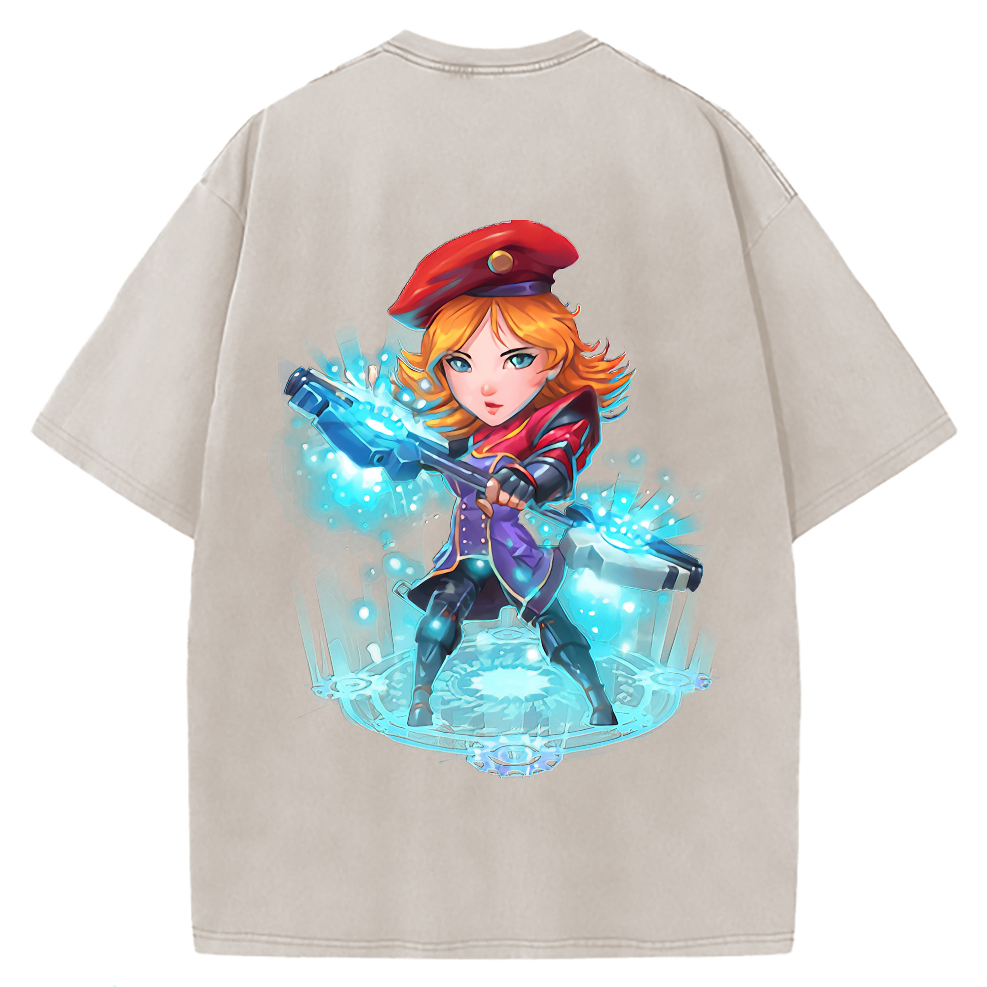 （画像用） リーグ・オブ・レジェンド League of Legends LOL 綿100% ヴィンテージ風 半袖Tシャツ（背面プリント）