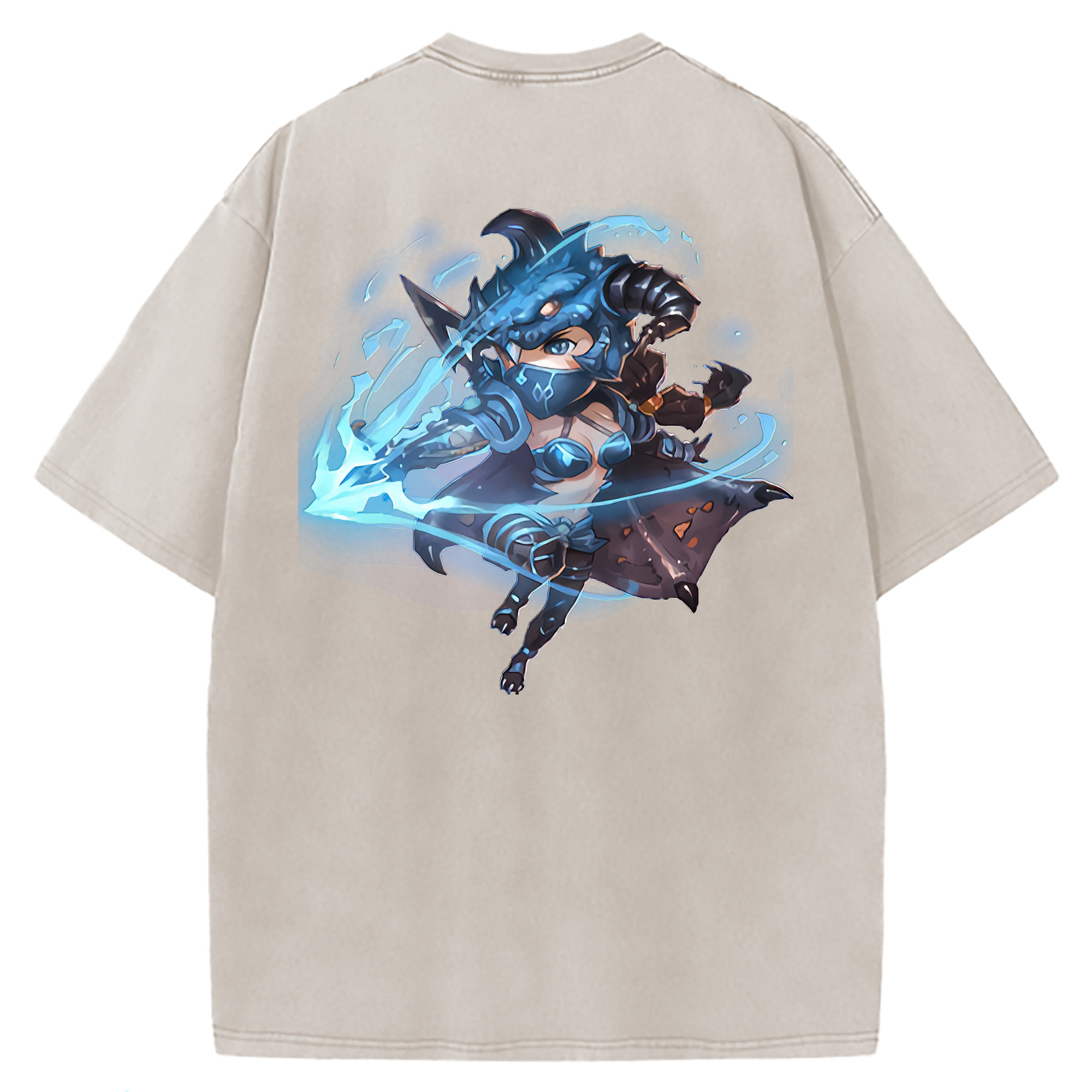 （画像用） リーグ・オブ・レジェンド League of Legends LOL 綿100% ヴィンテージ風 半袖Tシャツ（背面プリント）