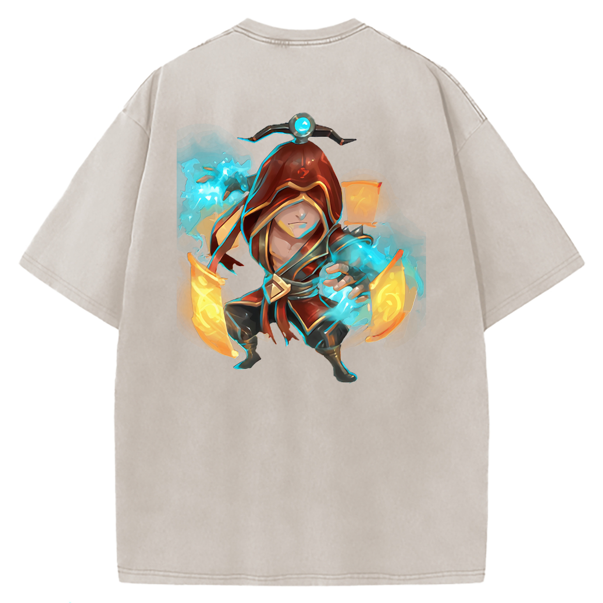 （画像用） リーグ・オブ・レジェンド League of Legends LOL 綿100% ヴィンテージ風 半袖Tシャツ（背面プリント）