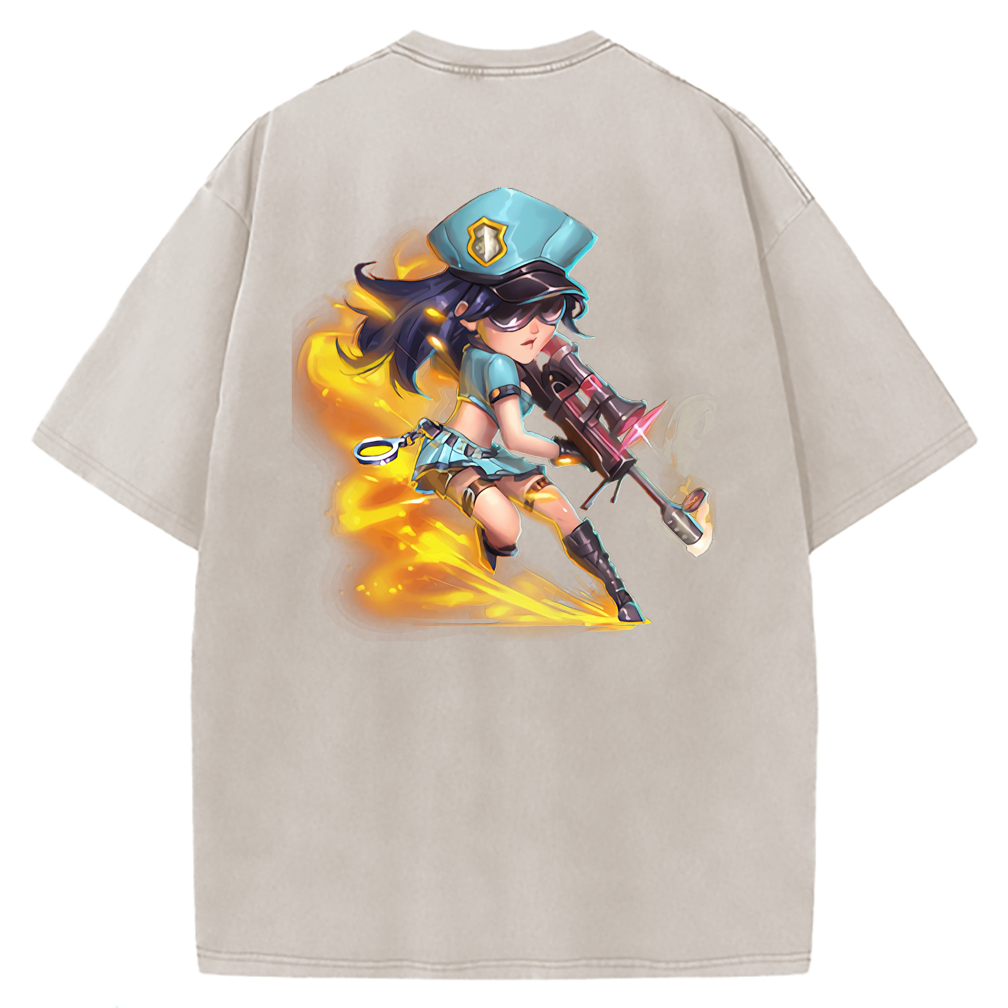 （画像用） リーグ・オブ・レジェンド League of Legends LOL 綿100% ヴィンテージ風 半袖Tシャツ（背面プリント）