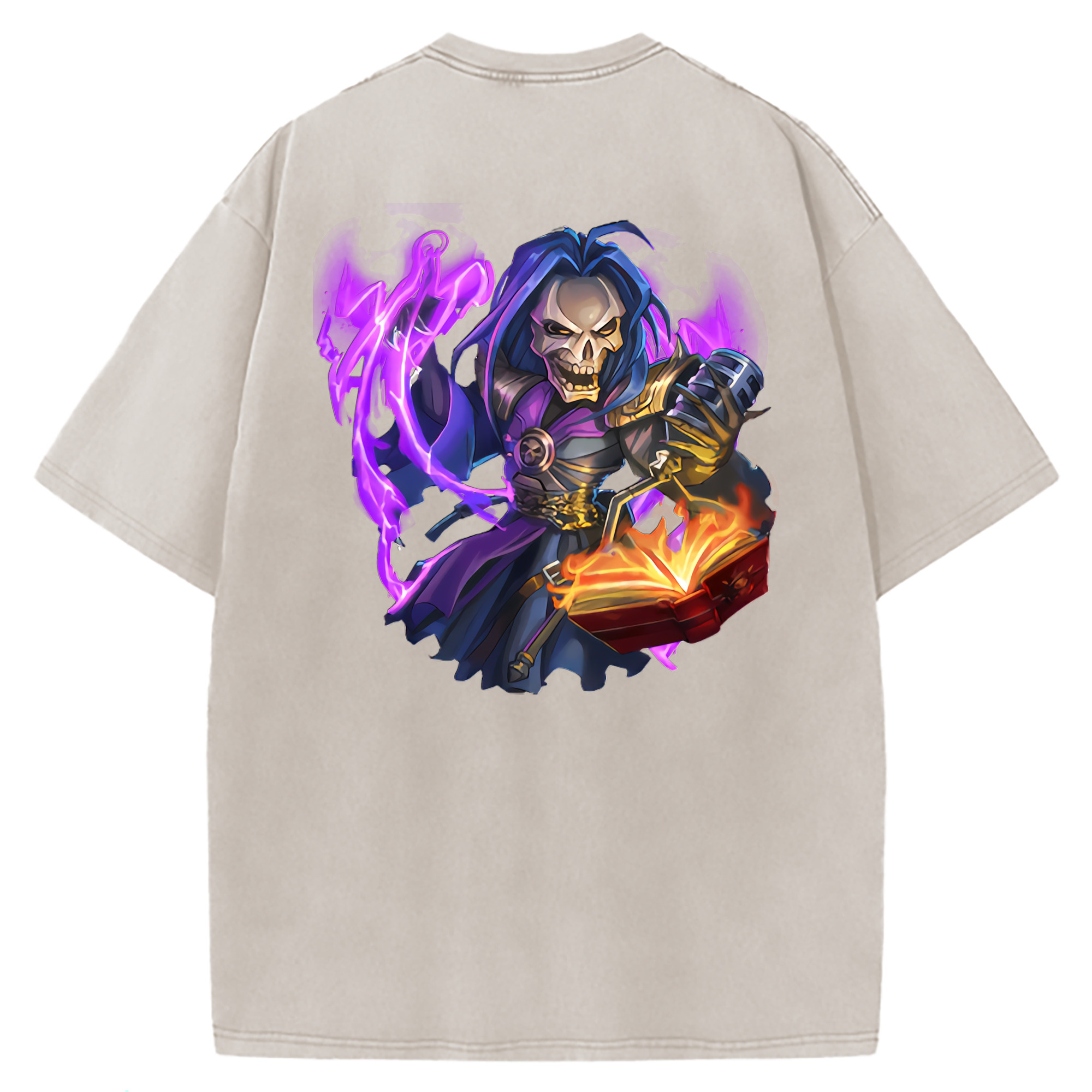 （画像用） リーグ・オブ・レジェンド League of Legends LOL 綿100% ヴィンテージ風 半袖Tシャツ（背面プリント）