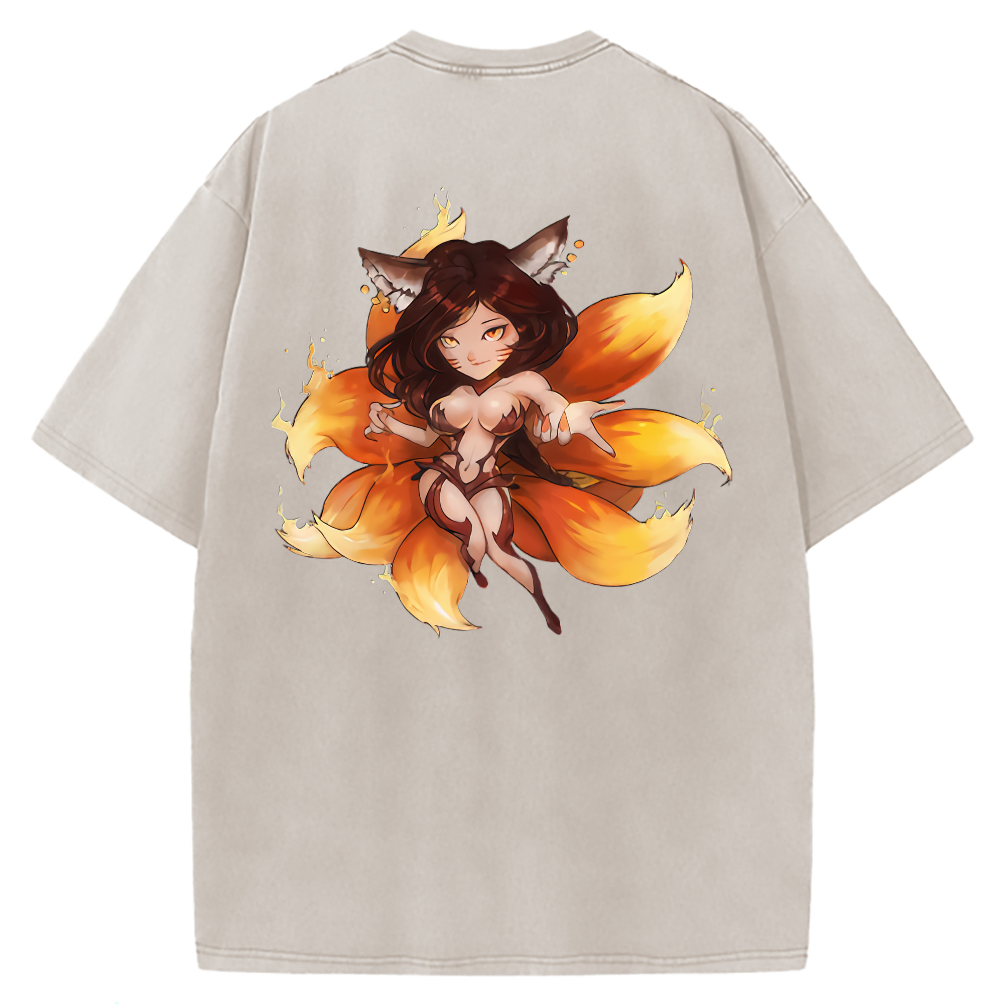 （画像用） リーグ・オブ・レジェンド League of Legends LOL 綿100% ヴィンテージ風 半袖Tシャツ（背面プリント）