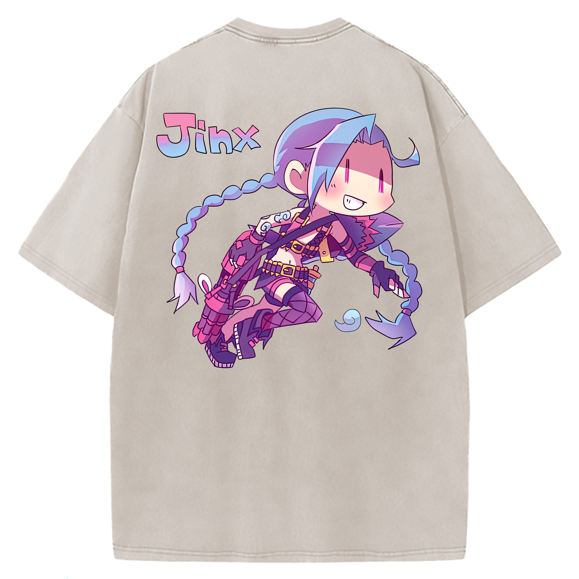 （画像用） リーグ・オブ・レジェンド League of Legends LOL 綿100% ヴィンテージ風 半袖Tシャツ（背面プリント）