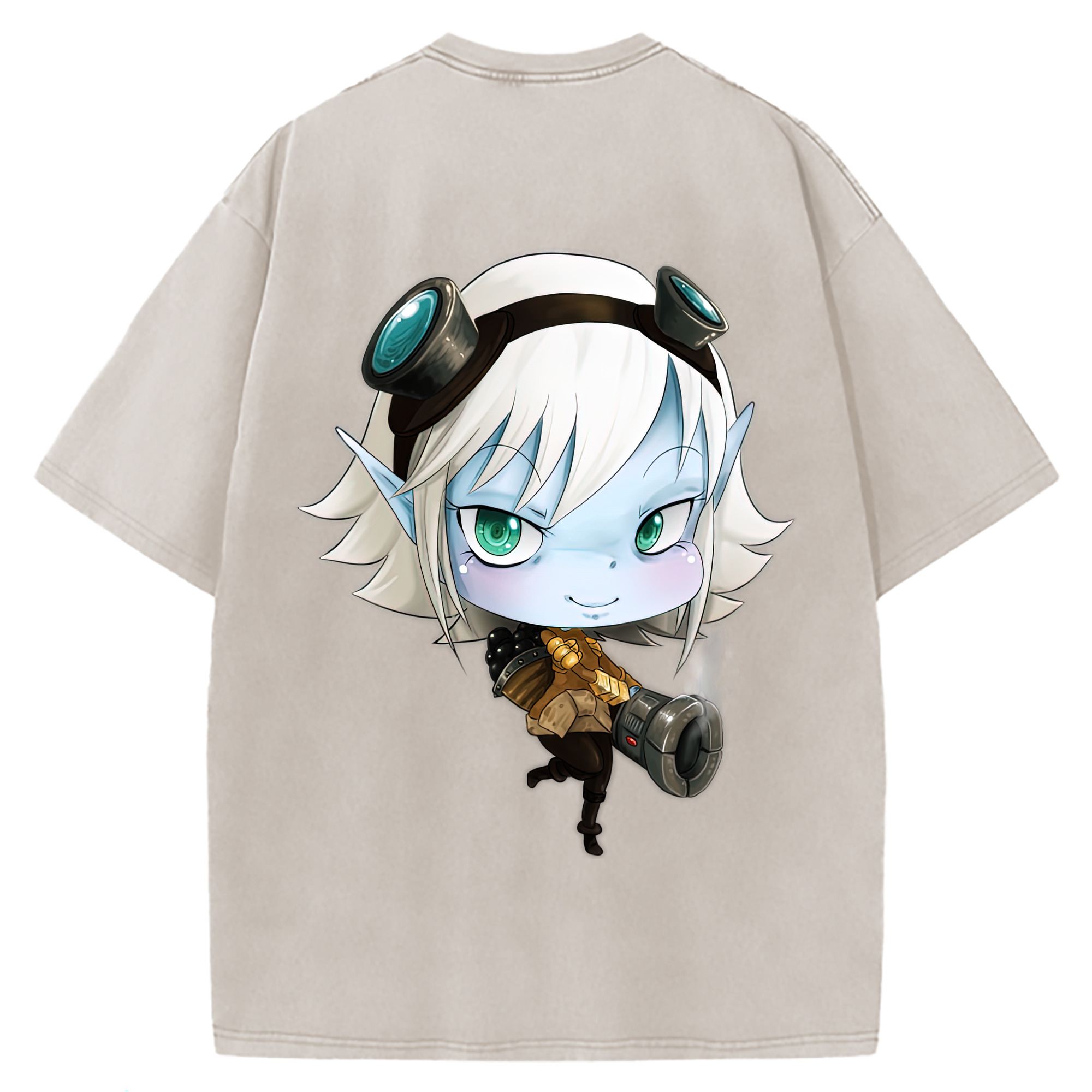 （画像用） リーグ・オブ・レジェンド League of Legends LOL 綿100% ヴィンテージ風 半袖Tシャツ（背面プリント）