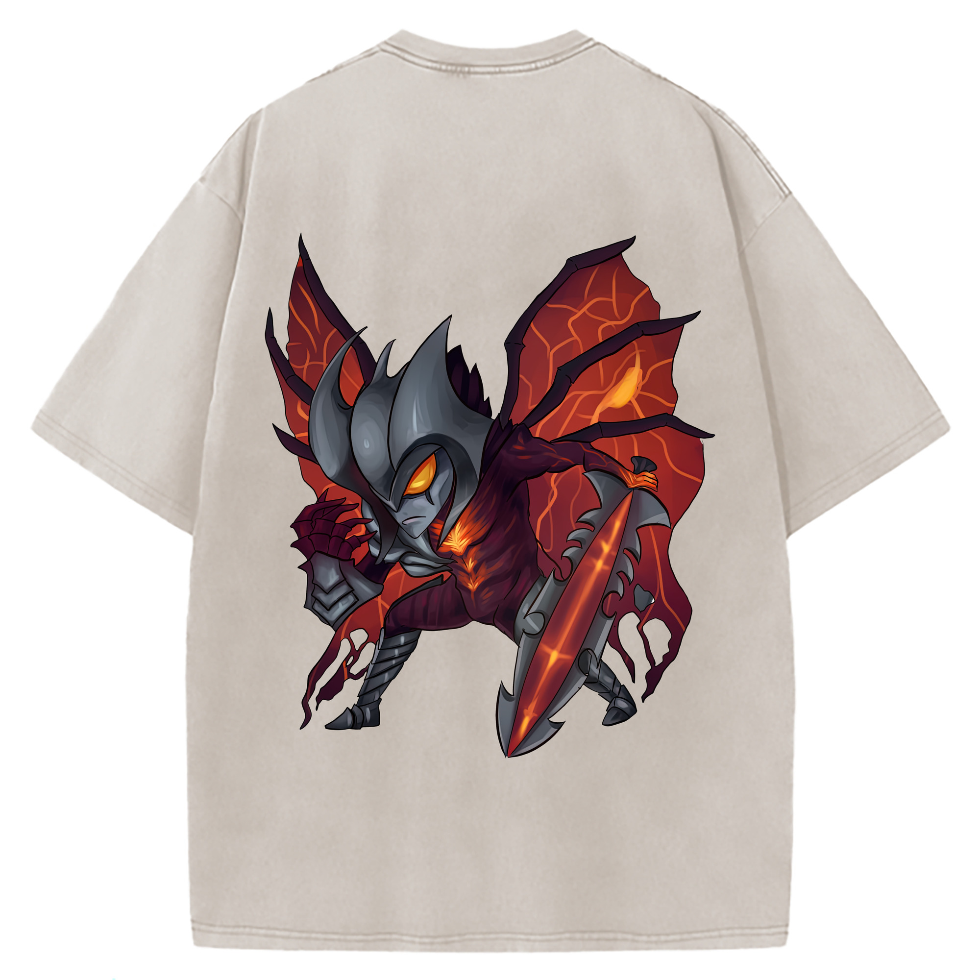 （画像用） リーグ・オブ・レジェンド League of Legends LOL 綿100% ヴィンテージ風 半袖Tシャツ（背面プリント）