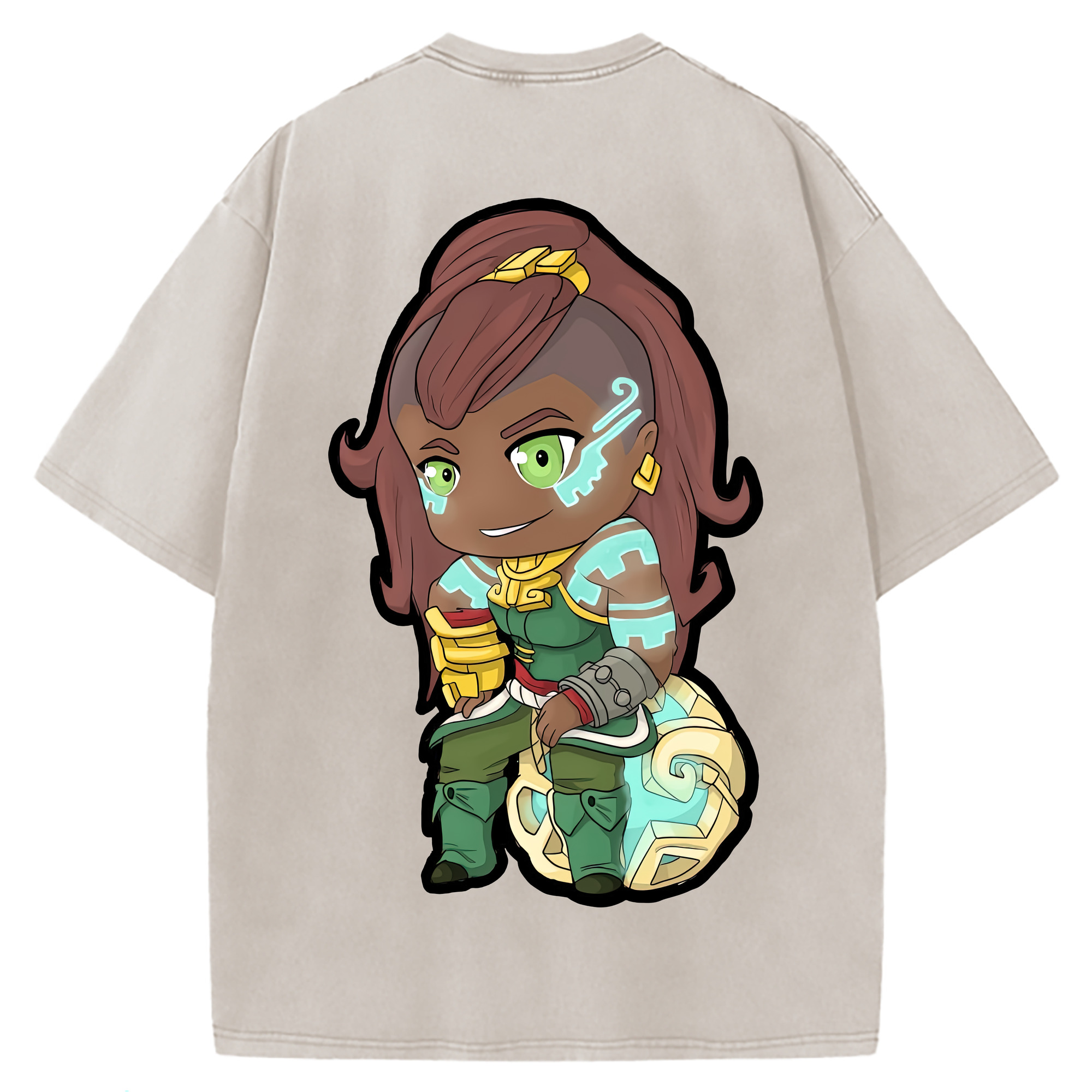 （画像用） リーグ・オブ・レジェンド League of Legends LOL 綿100% ヴィンテージ風 半袖Tシャツ（背面プリント）