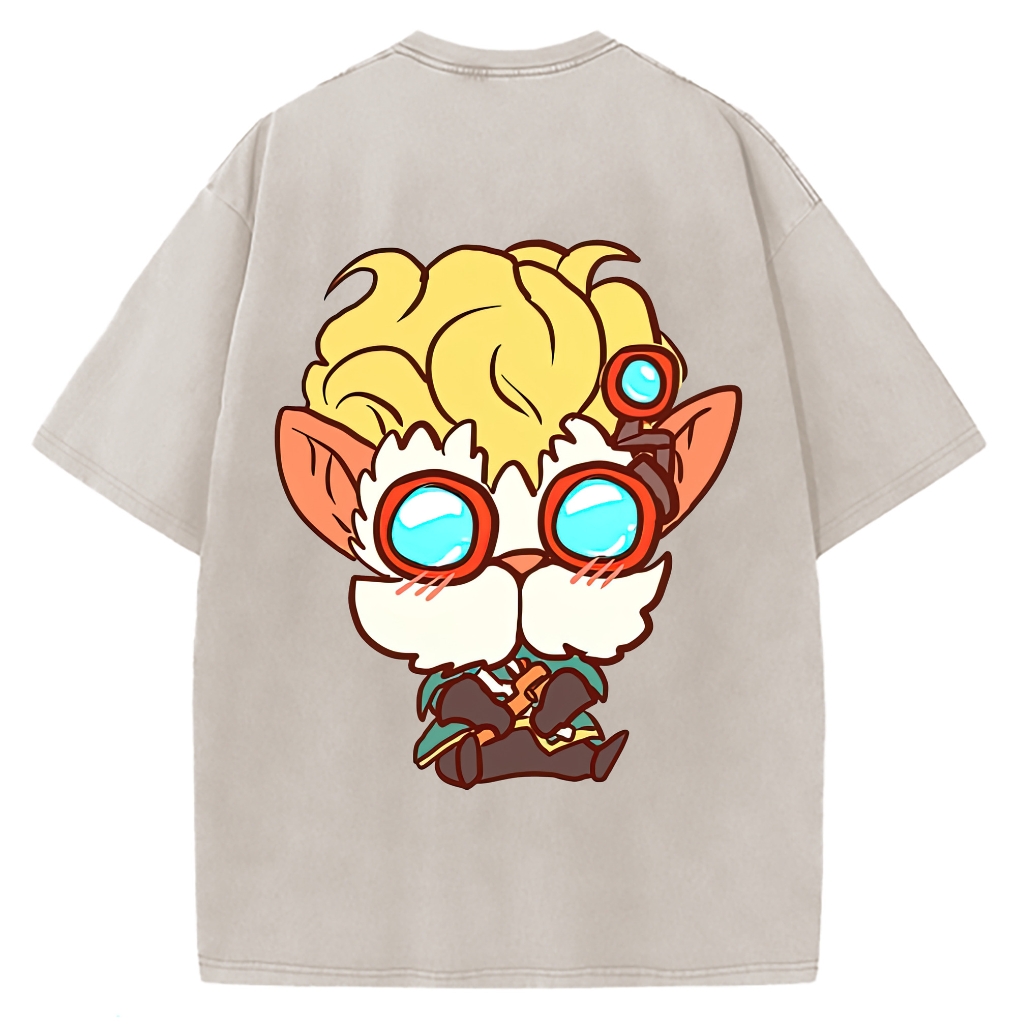 （画像用） リーグ・オブ・レジェンド League of Legends LOL 綿100% ヴィンテージ風 半袖Tシャツ（背面プリント）