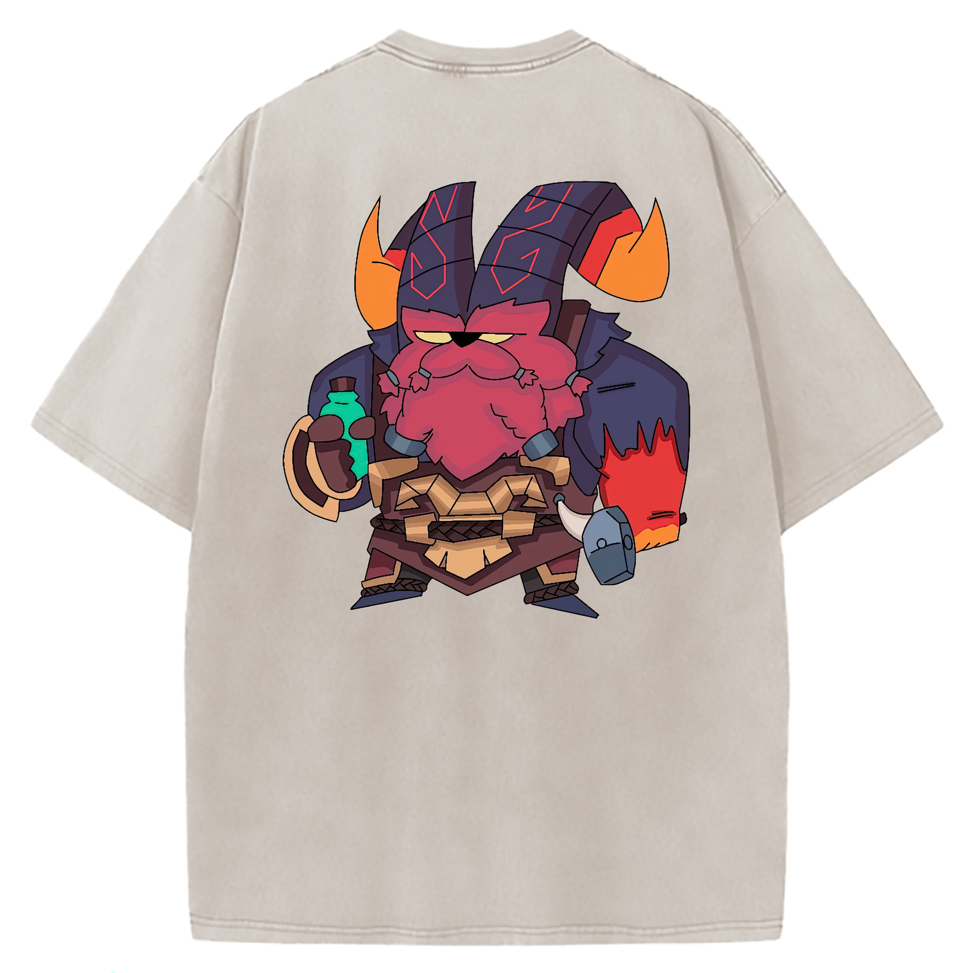 （画像用） リーグ・オブ・レジェンド League of Legends LOL 綿100% ヴィンテージ風 半袖Tシャツ（背面プリント）