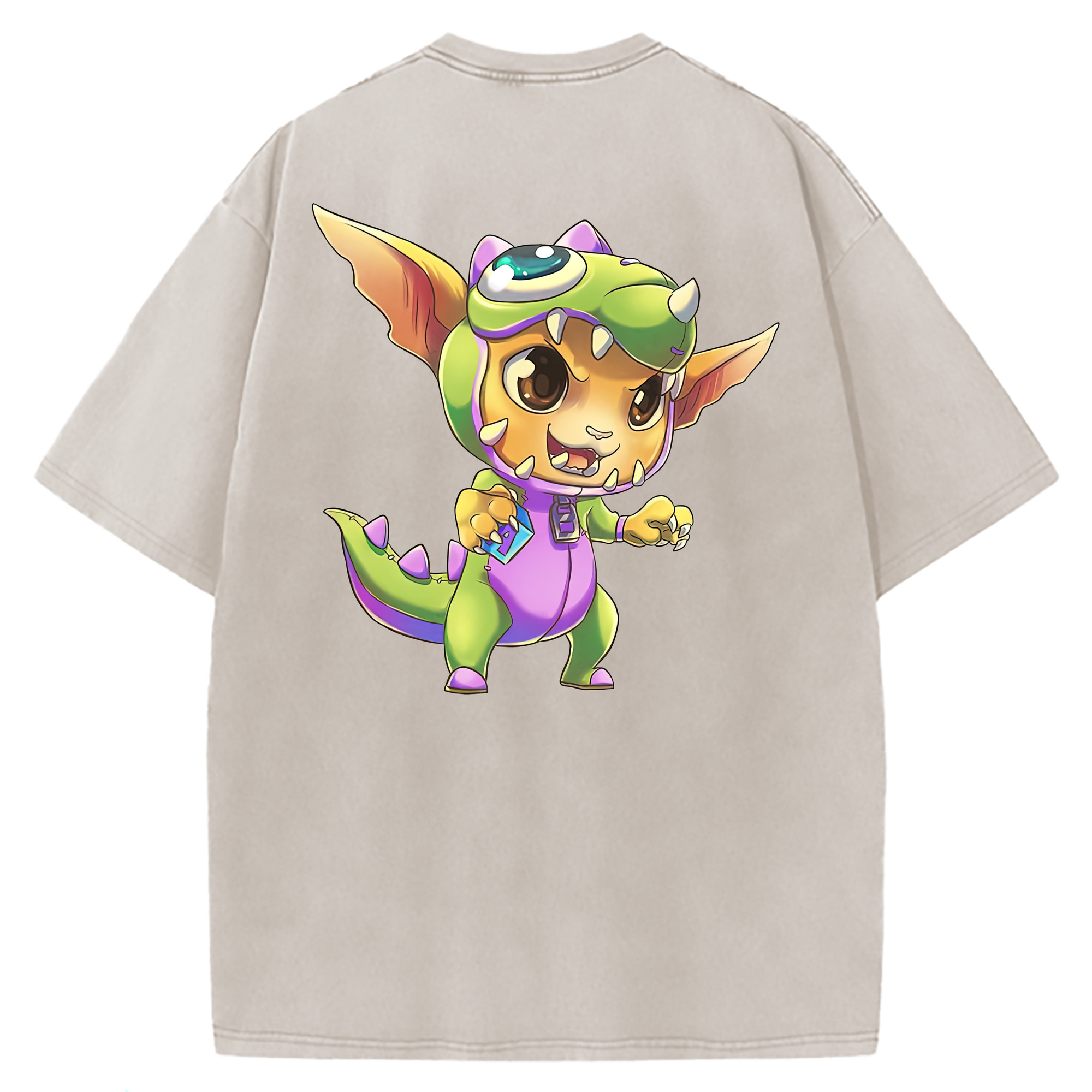 （画像用） リーグ・オブ・レジェンド League of Legends LOL 綿100% ヴィンテージ風 半袖Tシャツ（背面プリント）