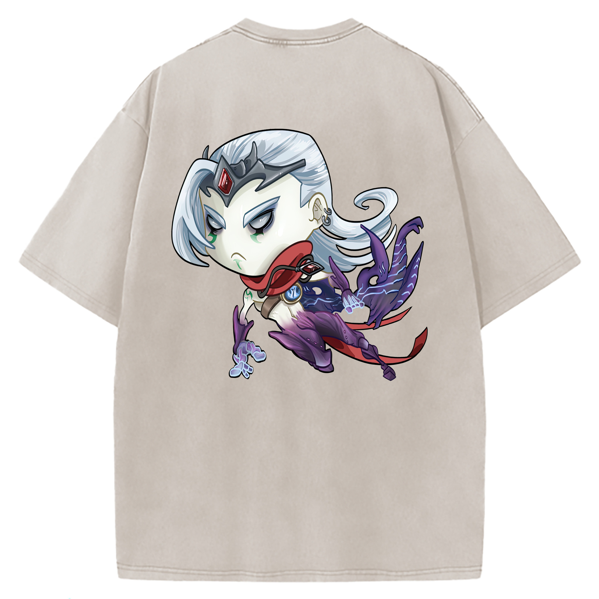 （画像用） リーグ・オブ・レジェンド League of Legends LOL 綿100% ヴィンテージ風 半袖Tシャツ（背面プリント）