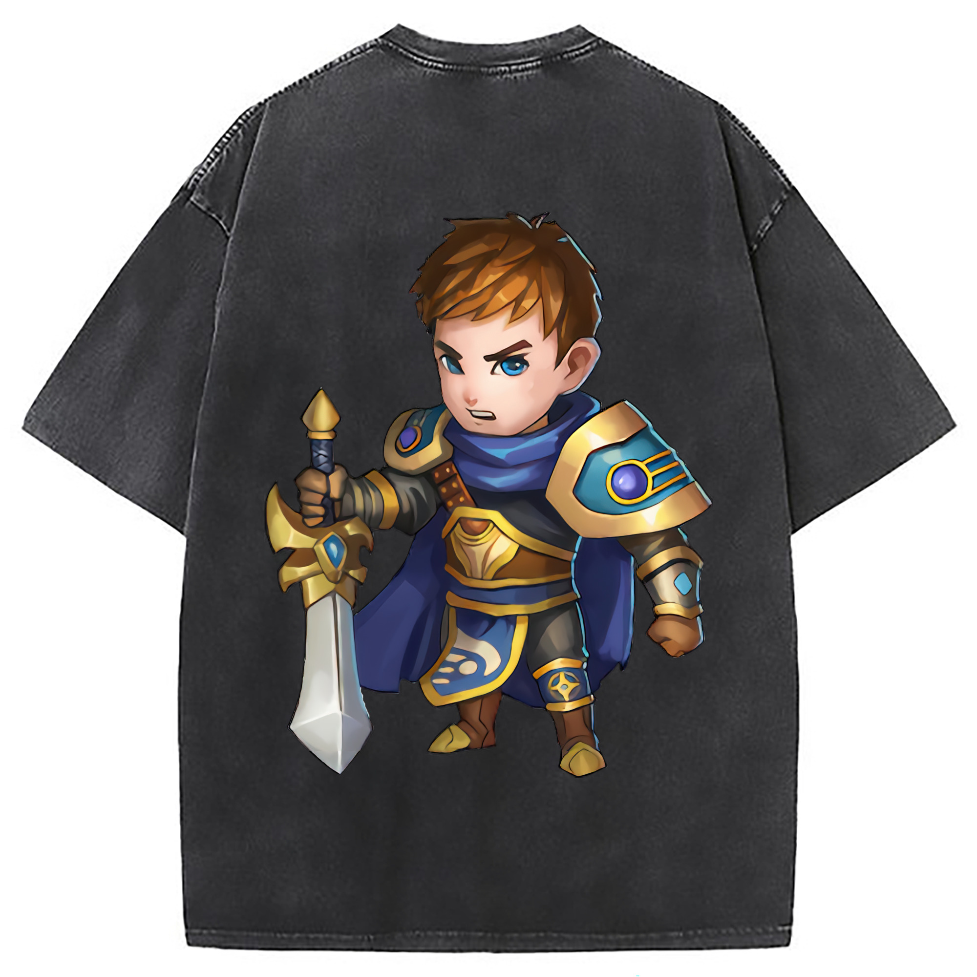 （画像用） リーグ・オブ・レジェンド League of Legends LOL 綿100% ヴィンテージ風 半袖Tシャツ（背面プリント）