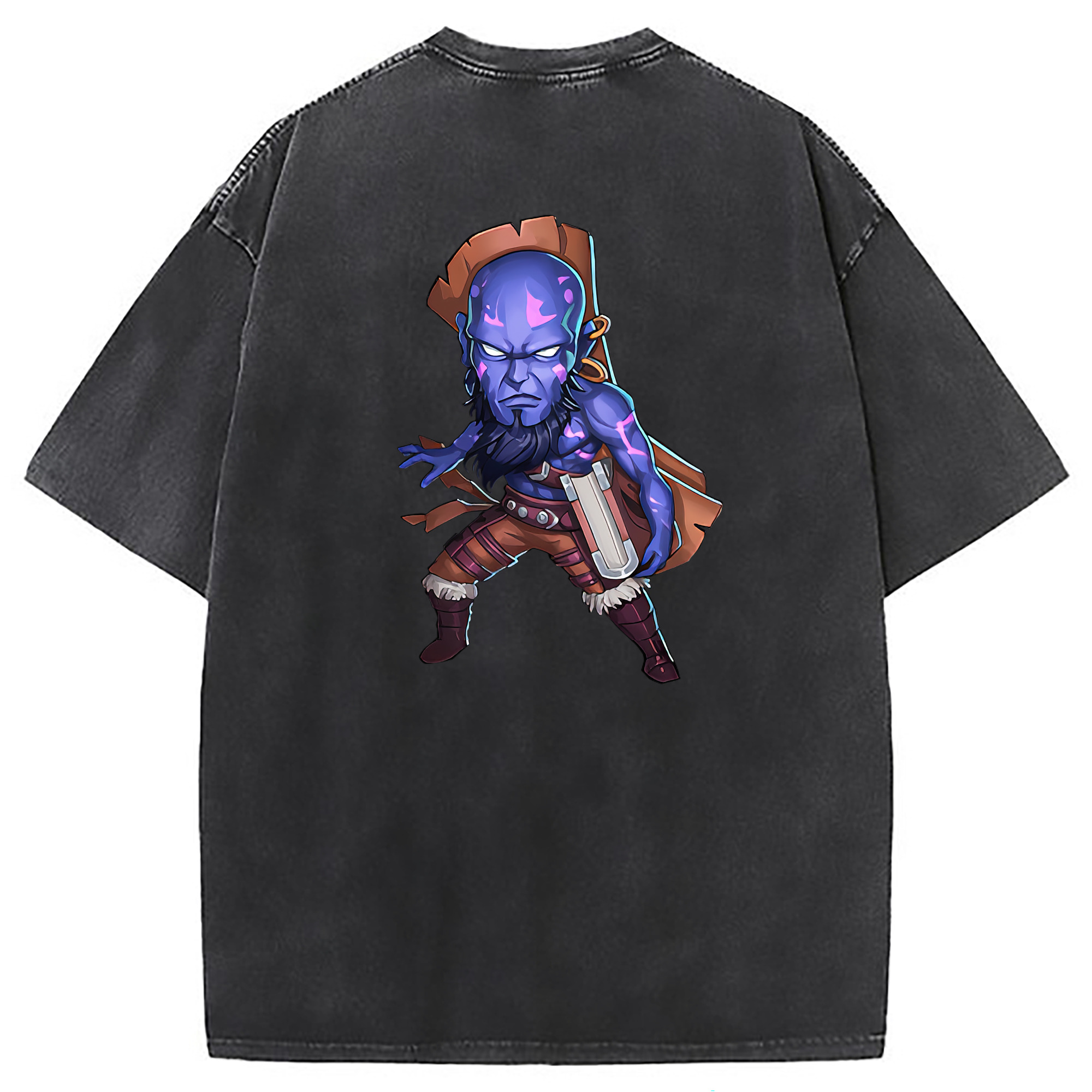 （画像用） リーグ・オブ・レジェンド League of Legends LOL 綿100% ヴィンテージ風 半袖Tシャツ（背面プリント）