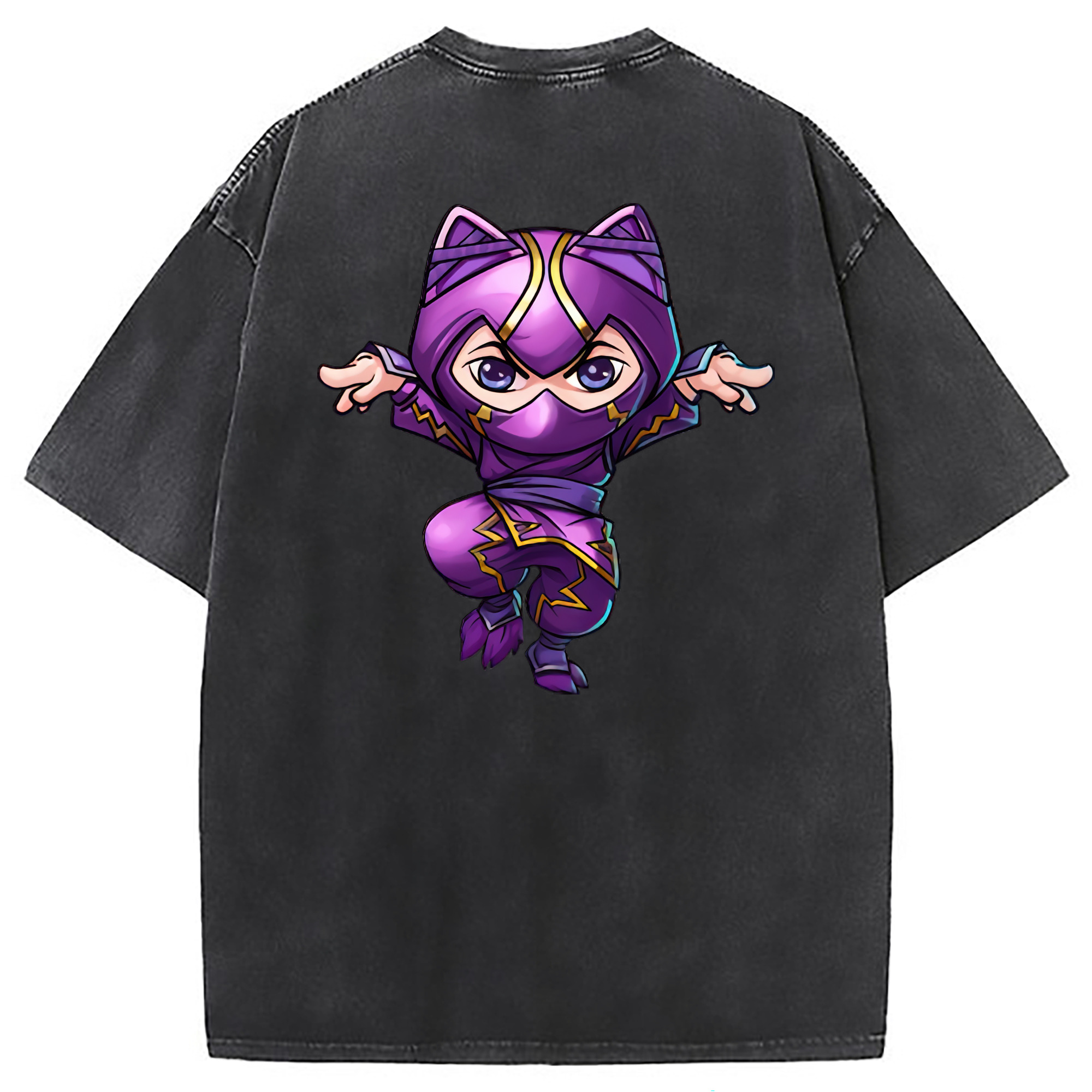 （画像用） リーグ・オブ・レジェンド League of Legends LOL 綿100% ヴィンテージ風 半袖Tシャツ（背面プリント）