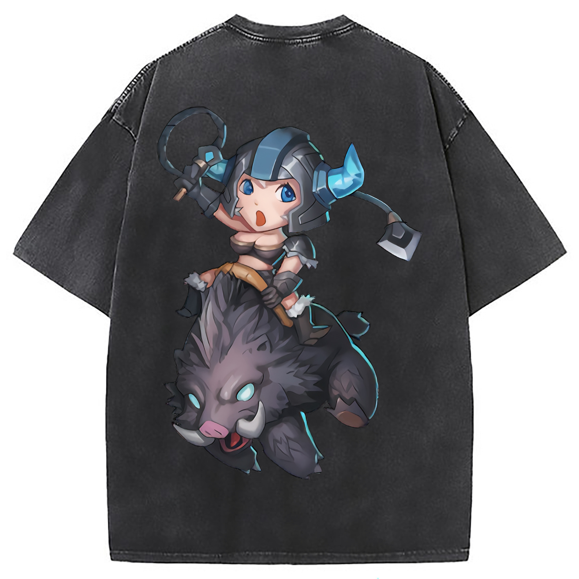 （画像用） リーグ・オブ・レジェンド League of Legends LOL 綿100% ヴィンテージ風 半袖Tシャツ（背面プリント）