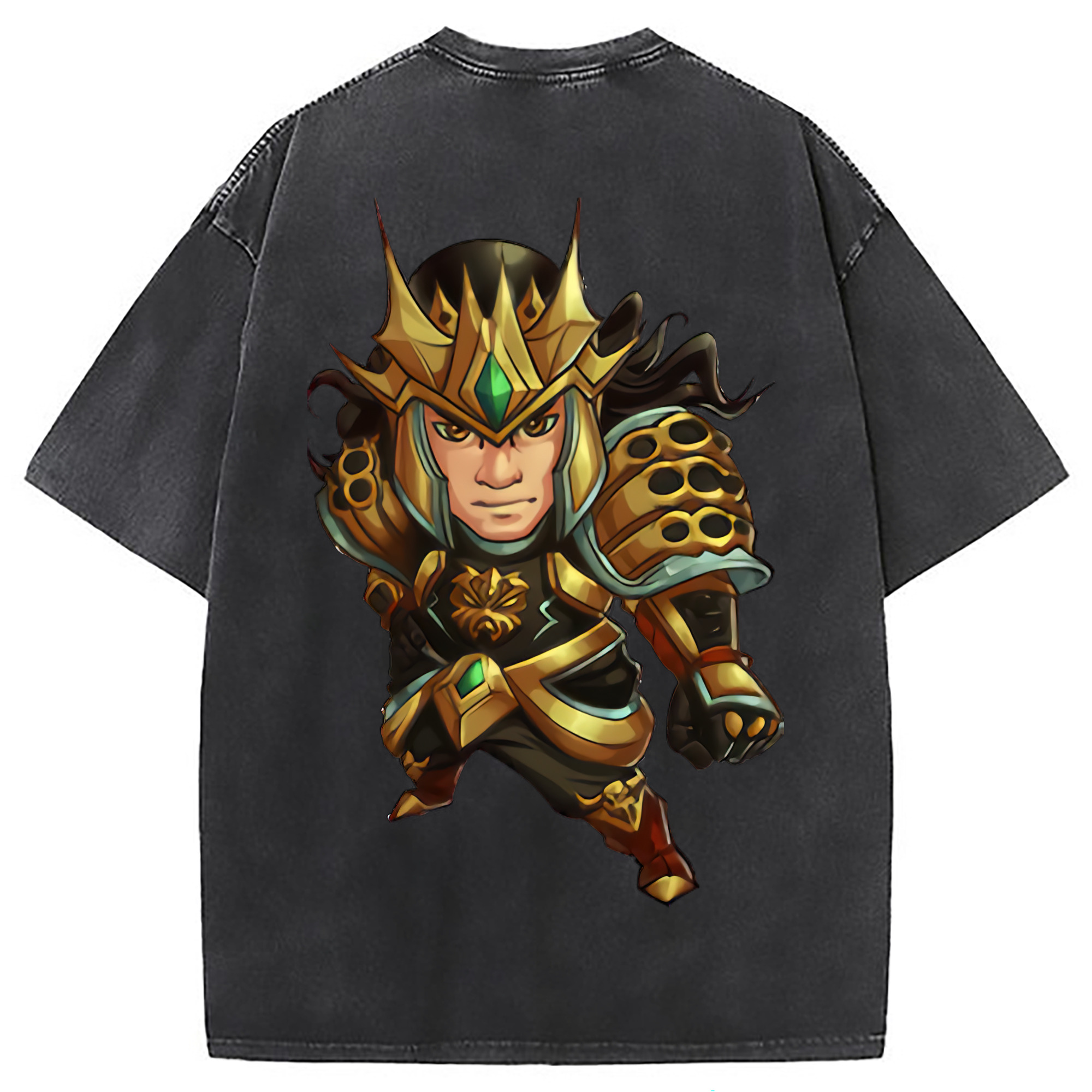 （画像用） リーグ・オブ・レジェンド League of Legends LOL 綿100% ヴィンテージ風 半袖Tシャツ（背面プリント）