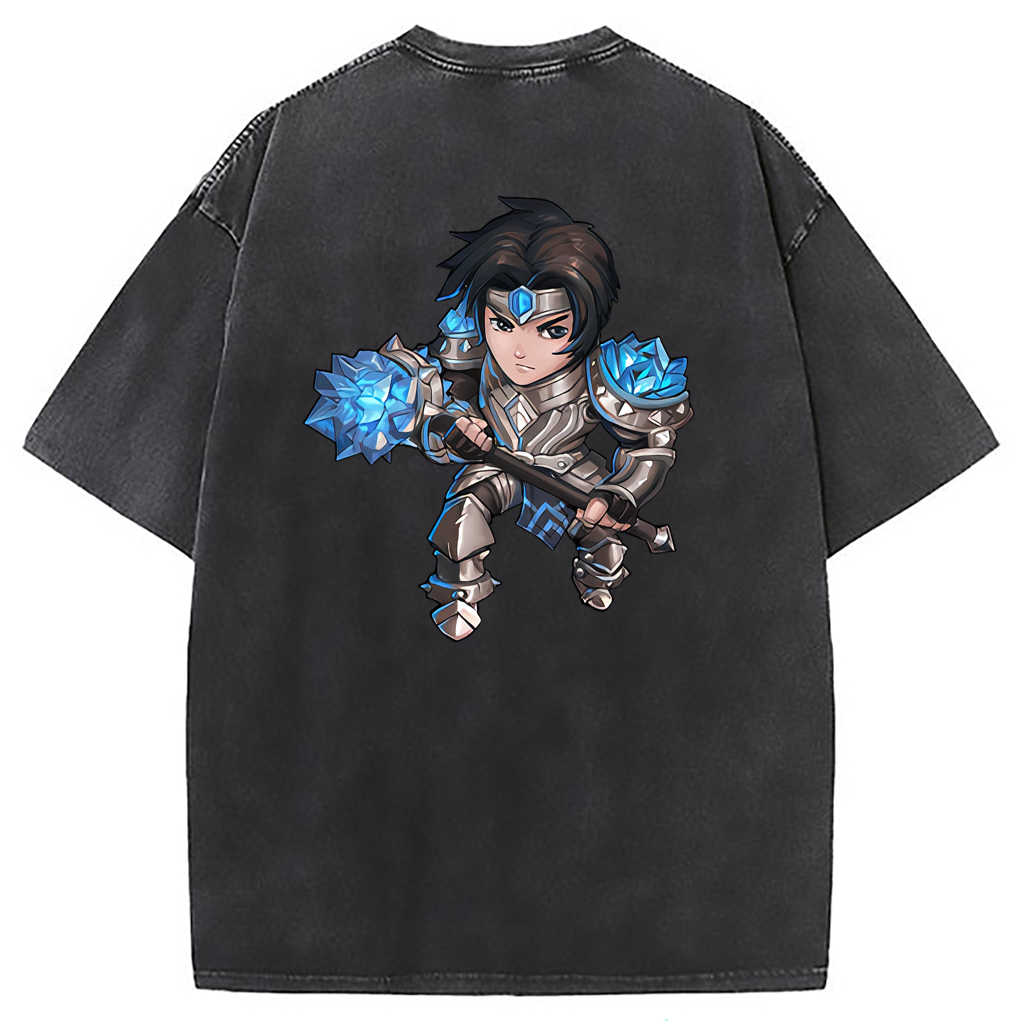 （画像用） リーグ・オブ・レジェンド League of Legends LOL 綿100% ヴィンテージ風 半袖Tシャツ（背面プリント）