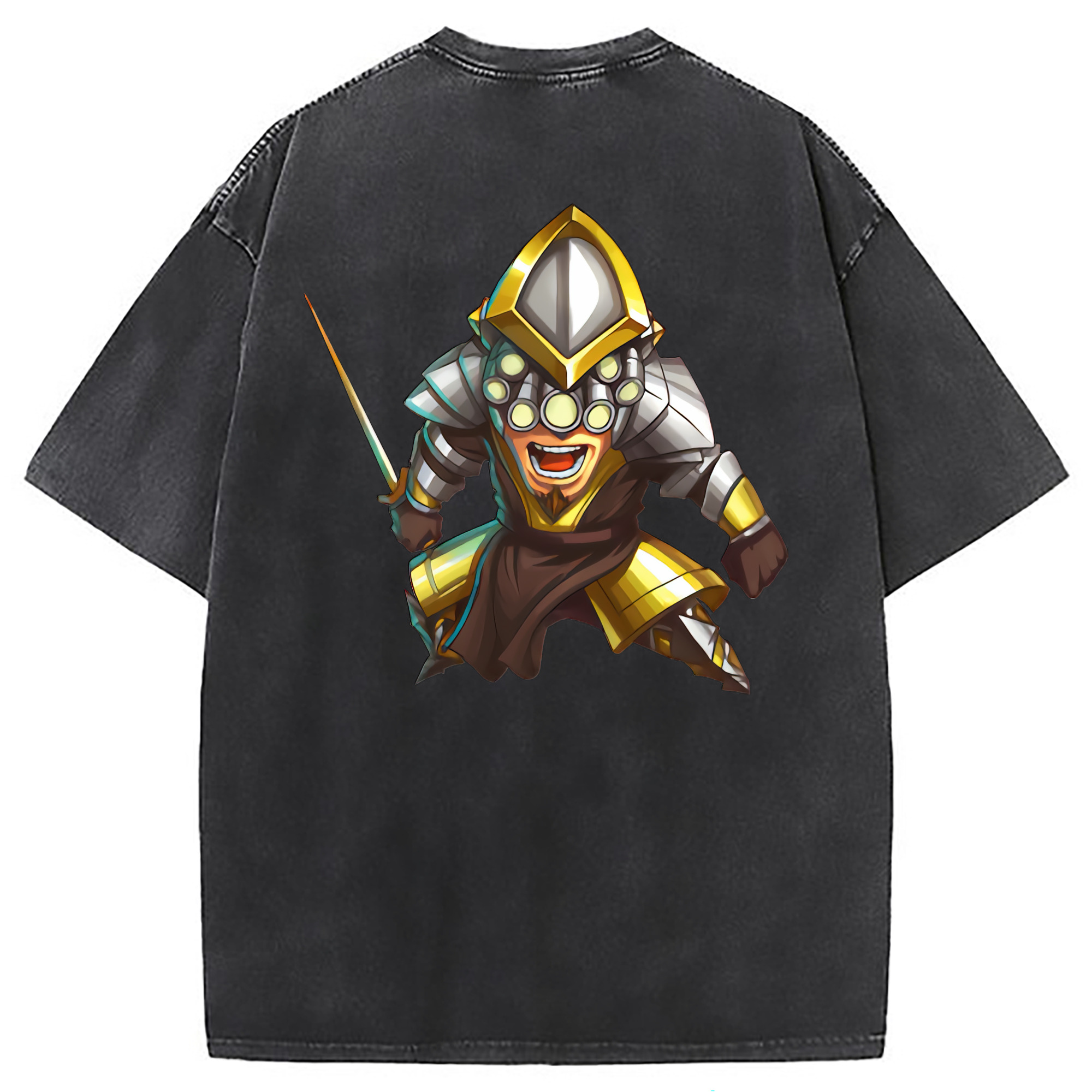 （画像用） リーグ・オブ・レジェンド League of Legends LOL 綿100% ヴィンテージ風 半袖Tシャツ（背面プリント）