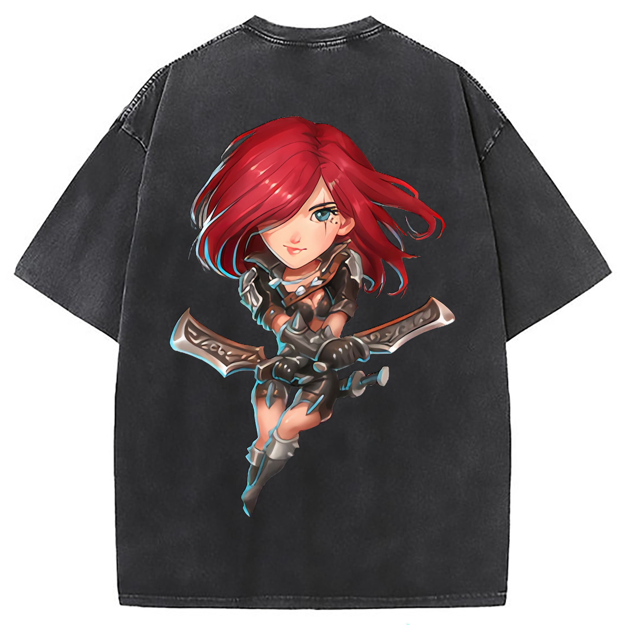 （画像用） リーグ・オブ・レジェンド League of Legends LOL 綿100% ヴィンテージ風 半袖Tシャツ（背面プリント）