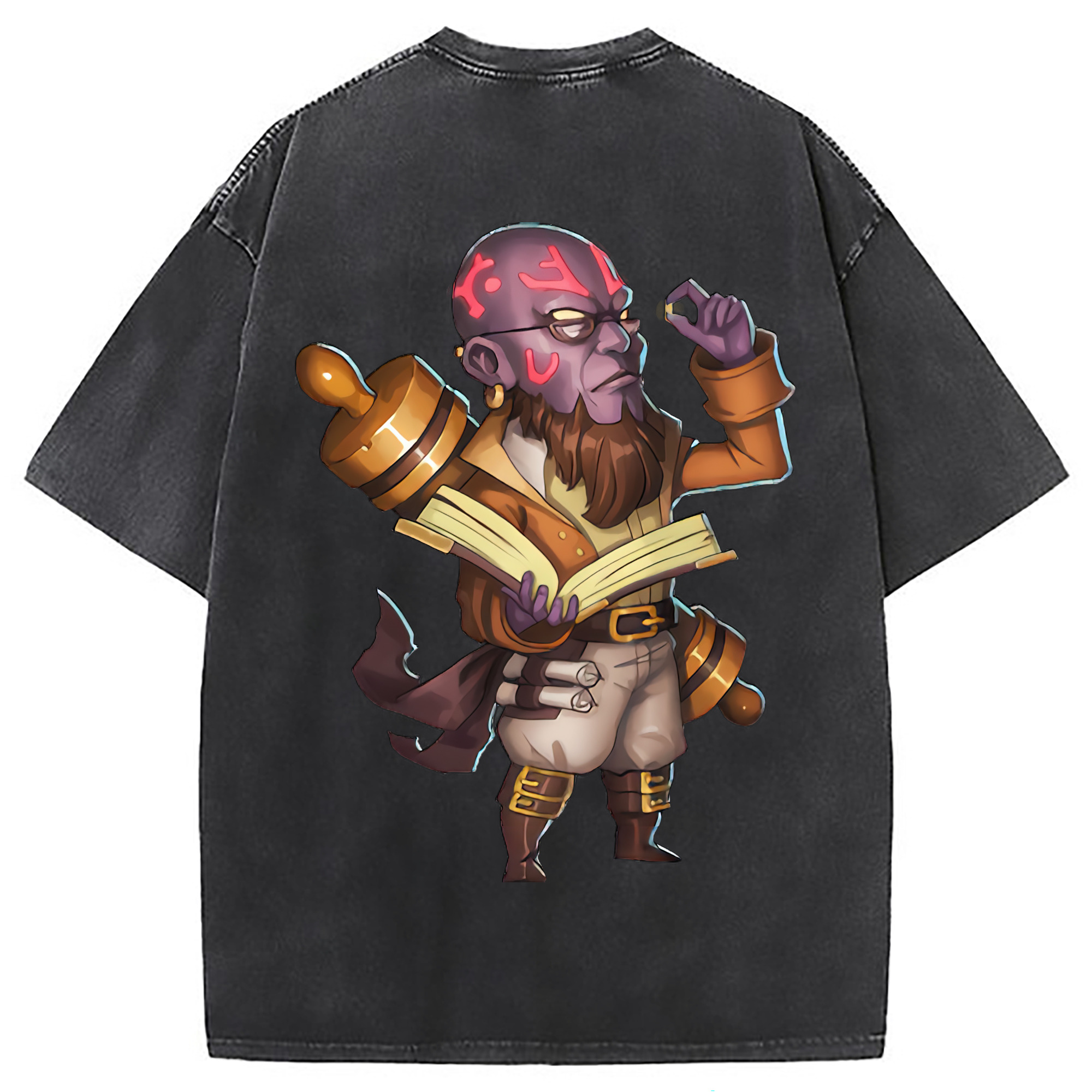 （画像用） リーグ・オブ・レジェンド League of Legends LOL 綿100% ヴィンテージ風 半袖Tシャツ（背面プリント）