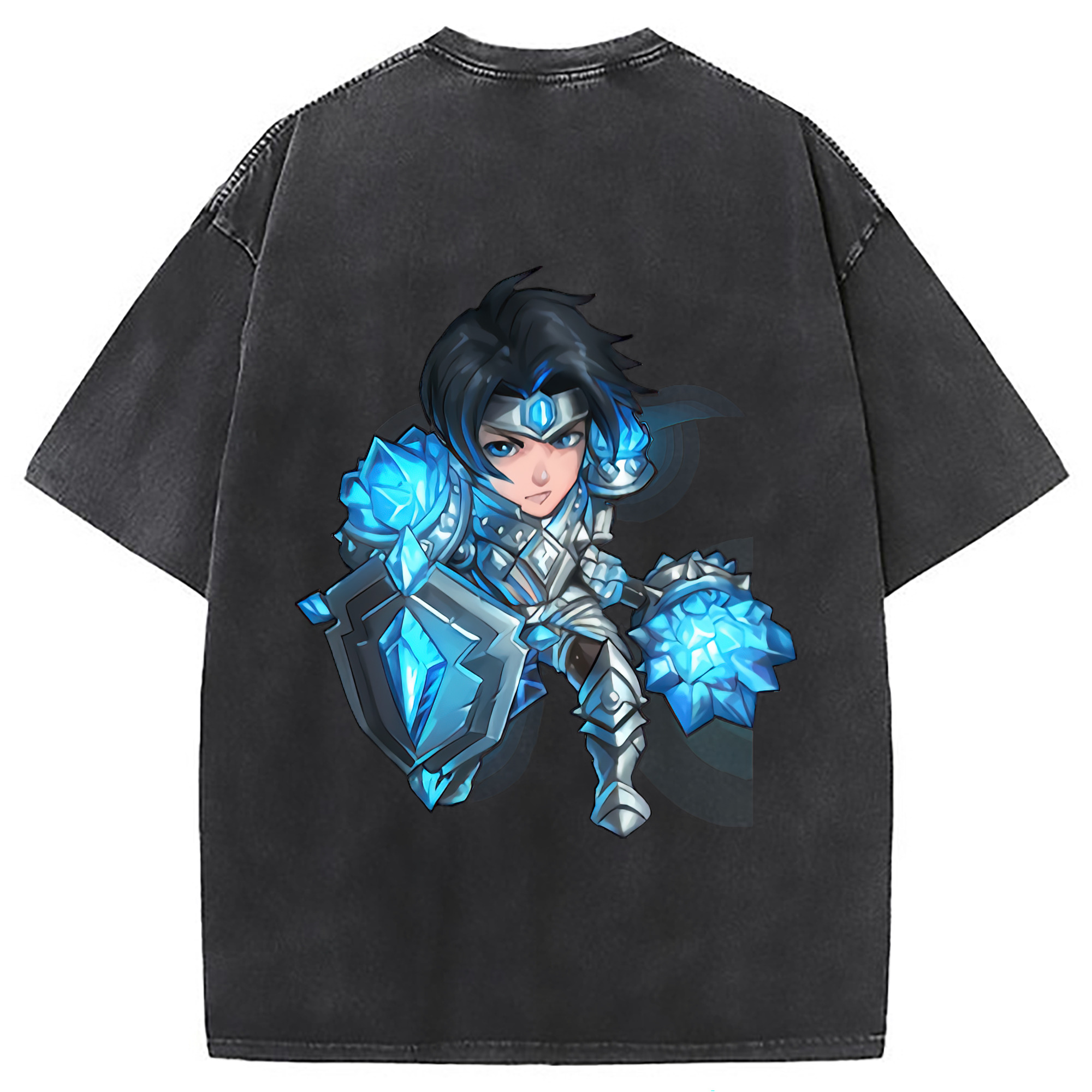 （画像用） リーグ・オブ・レジェンド League of Legends LOL 綿100% ヴィンテージ風 半袖Tシャツ（背面プリント）