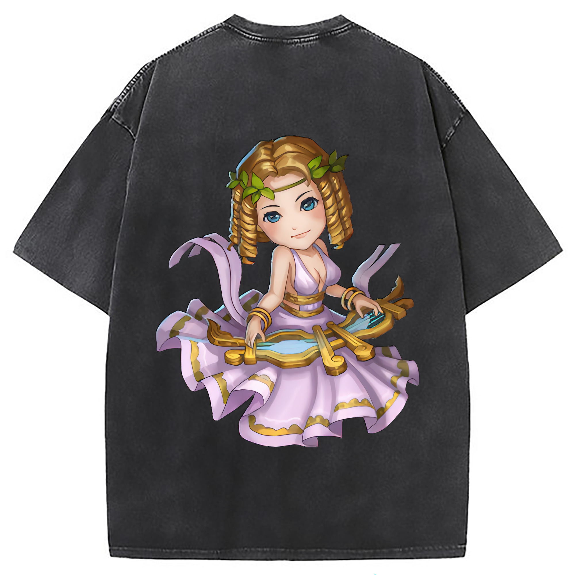 （画像用） リーグ・オブ・レジェンド League of Legends LOL 綿100% ヴィンテージ風 半袖Tシャツ（背面プリント）