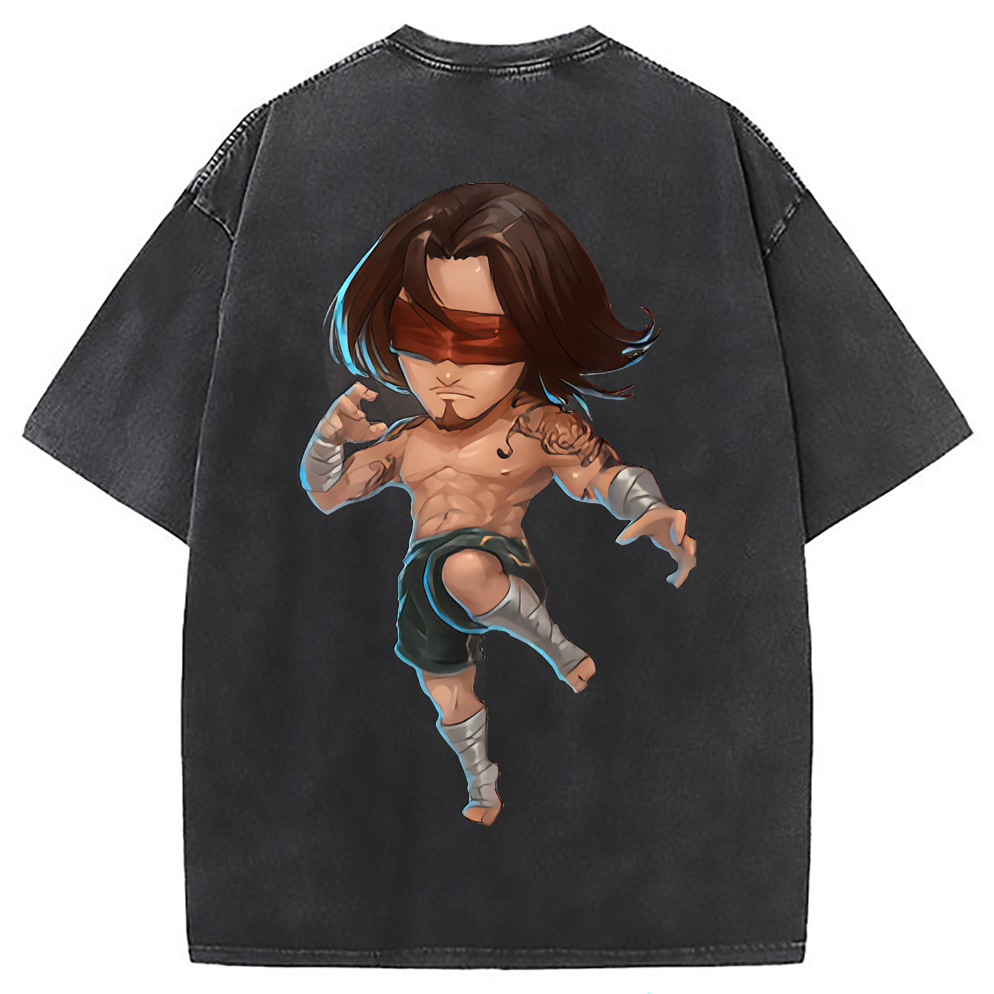 （画像用） リーグ・オブ・レジェンド League of Legends LOL 綿100% ヴィンテージ風 半袖Tシャツ（背面プリント）