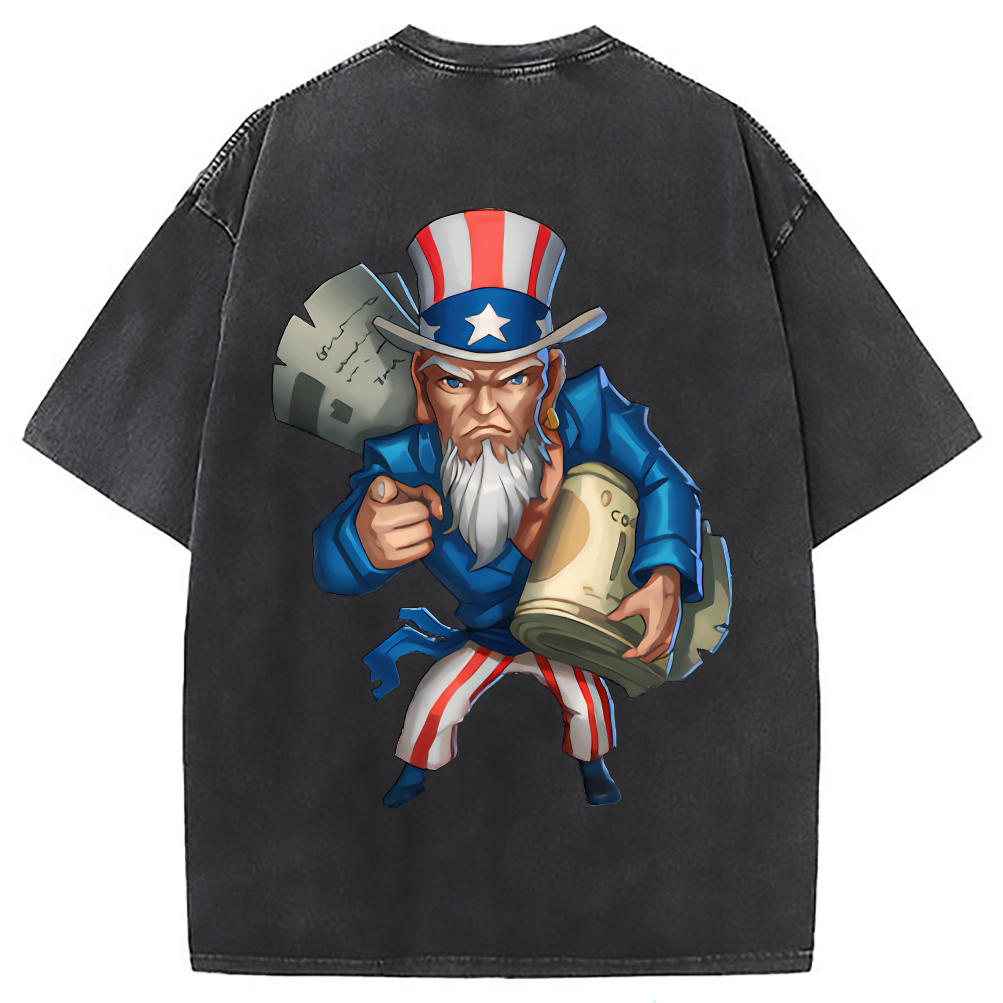 （画像用） リーグ・オブ・レジェンド League of Legends LOL 綿100% ヴィンテージ風 半袖Tシャツ（背面プリント）