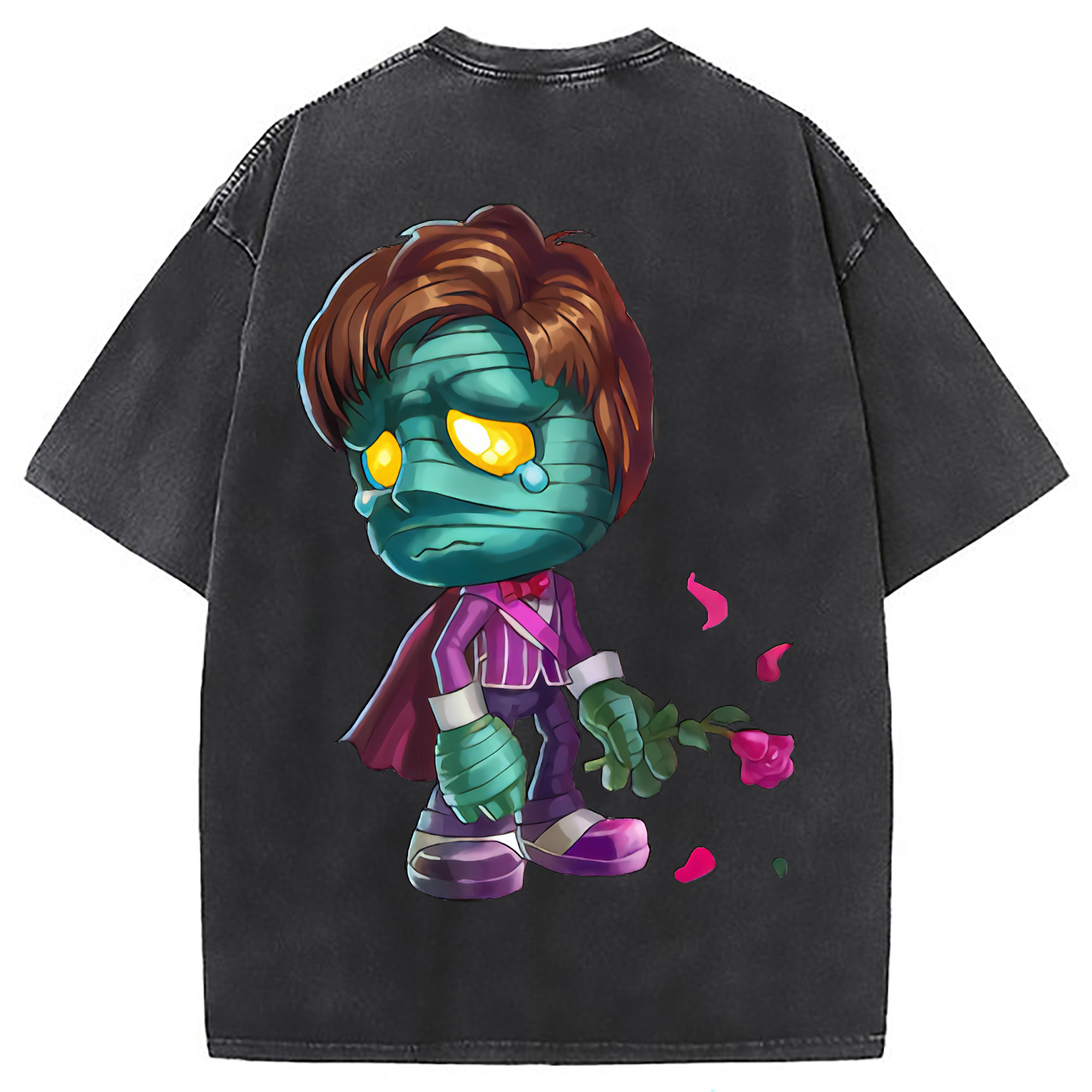 （画像用） リーグ・オブ・レジェンド League of Legends LOL 綿100% ヴィンテージ風 半袖Tシャツ（背面プリント）