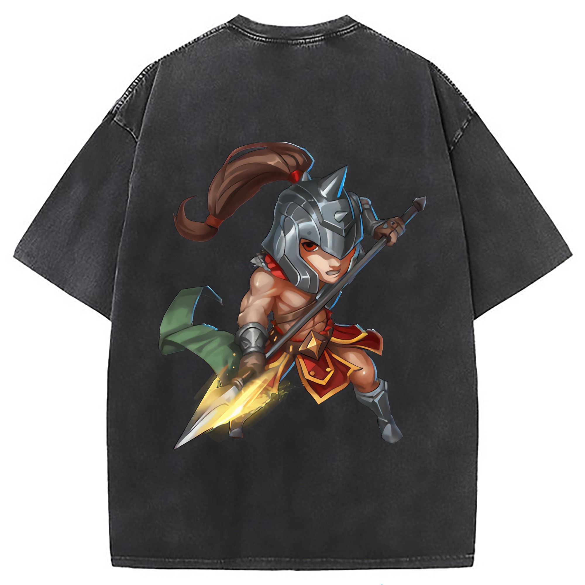 （画像用） リーグ・オブ・レジェンド League of Legends LOL 綿100% ヴィンテージ風 半袖Tシャツ（背面プリント）