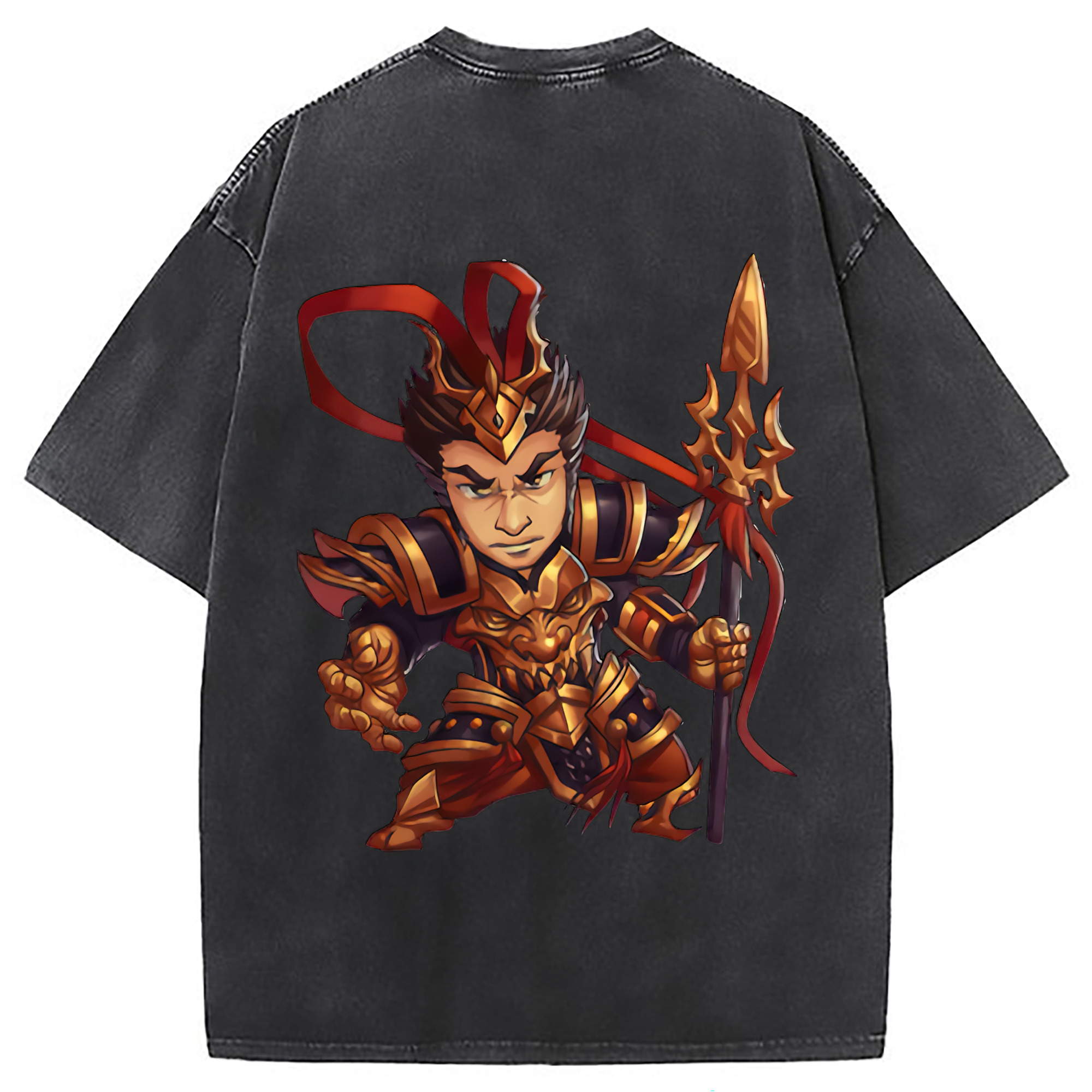 （画像用） リーグ・オブ・レジェンド League of Legends LOL 綿100% ヴィンテージ風 半袖Tシャツ（背面プリント）