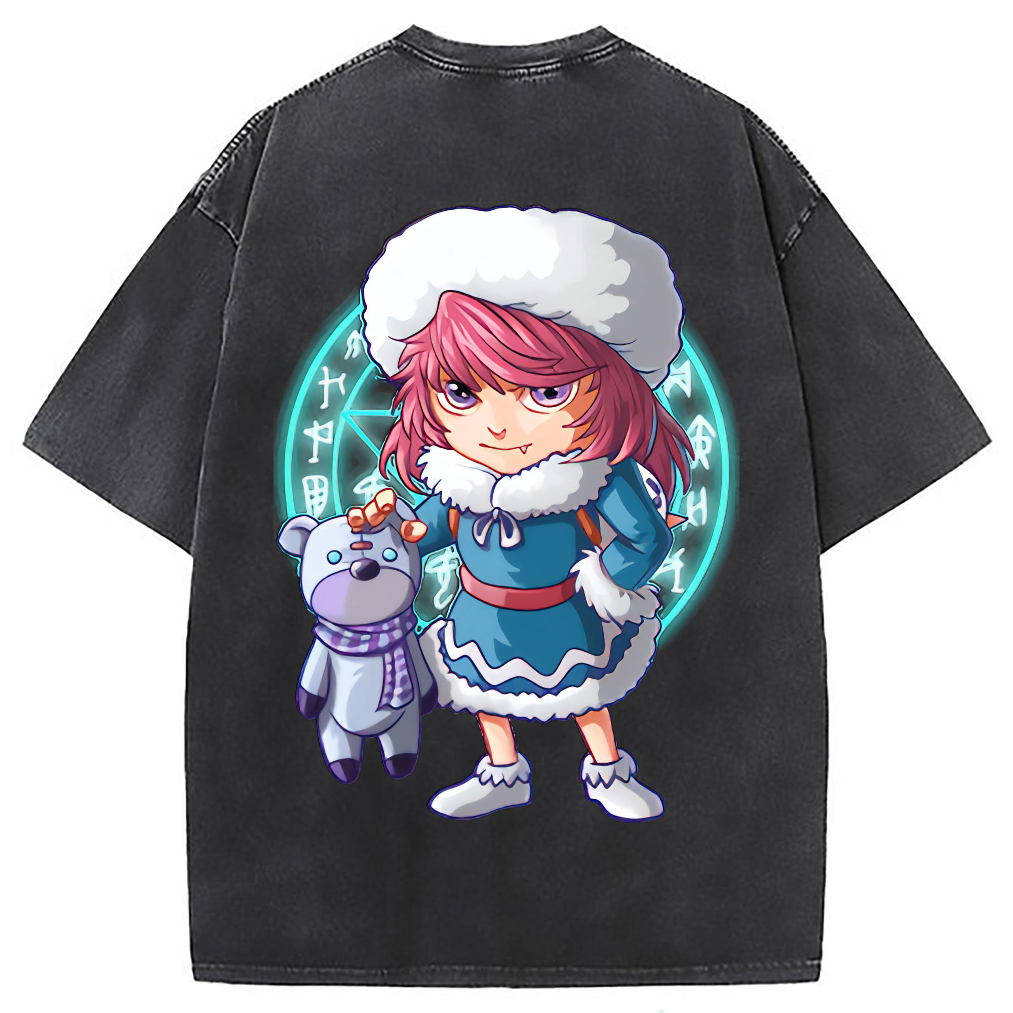 （画像用） リーグ・オブ・レジェンド League of Legends LOL 綿100% ヴィンテージ風 半袖Tシャツ（背面プリント）