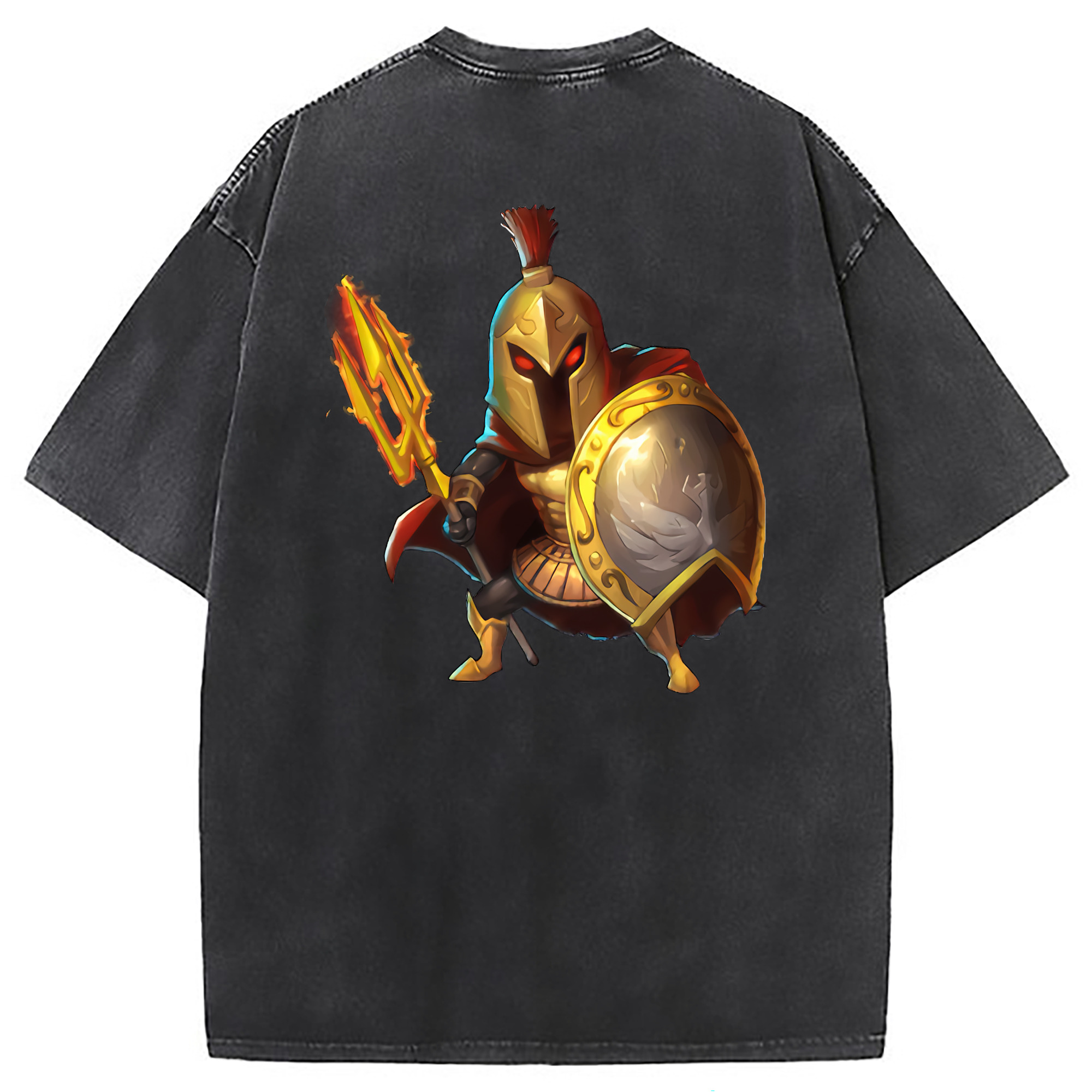 （画像用） リーグ・オブ・レジェンド League of Legends LOL 綿100% ヴィンテージ風 半袖Tシャツ（背面プリント）