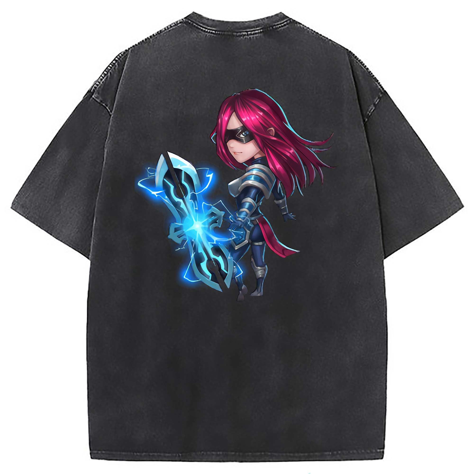 （画像用） リーグ・オブ・レジェンド League of Legends LOL 綿100% ヴィンテージ風 半袖Tシャツ（背面プリント）