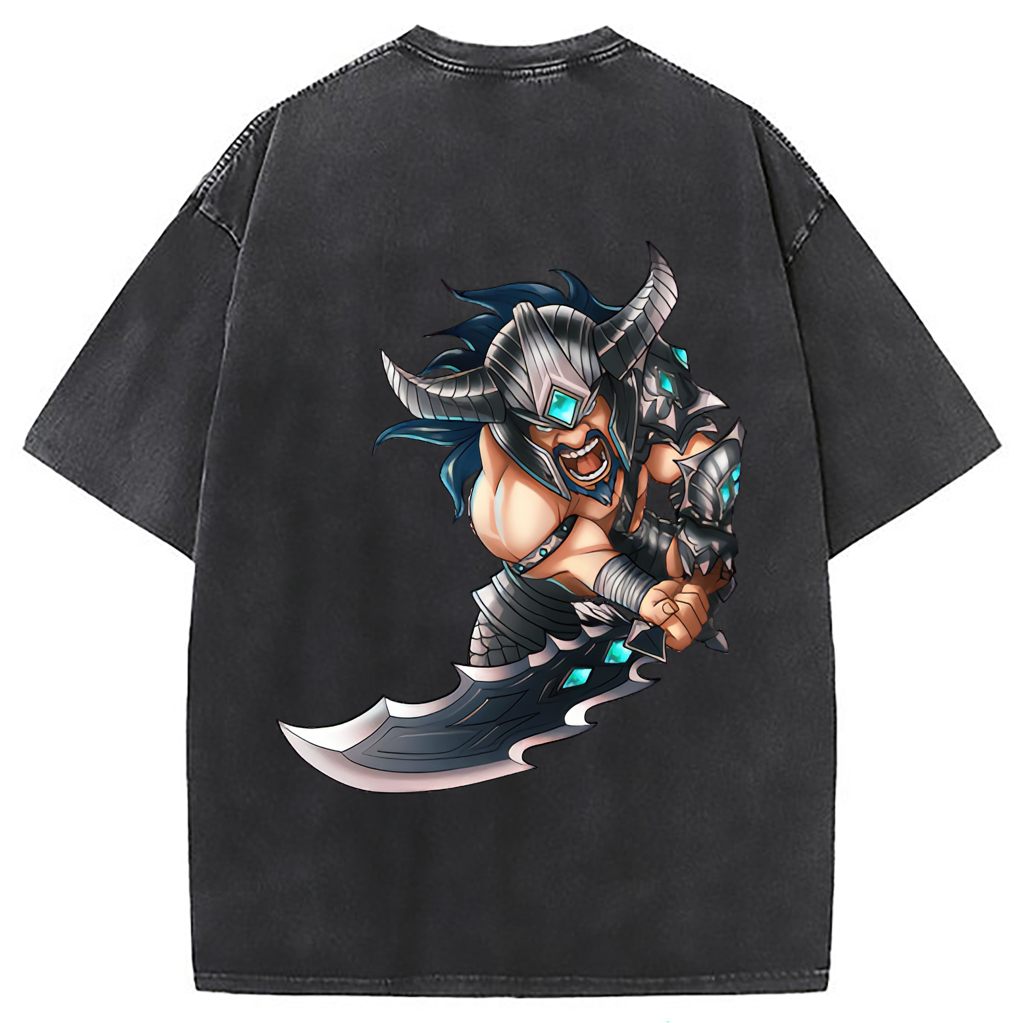（画像用） リーグ・オブ・レジェンド League of Legends LOL 綿100% ヴィンテージ風 半袖Tシャツ（背面プリント）