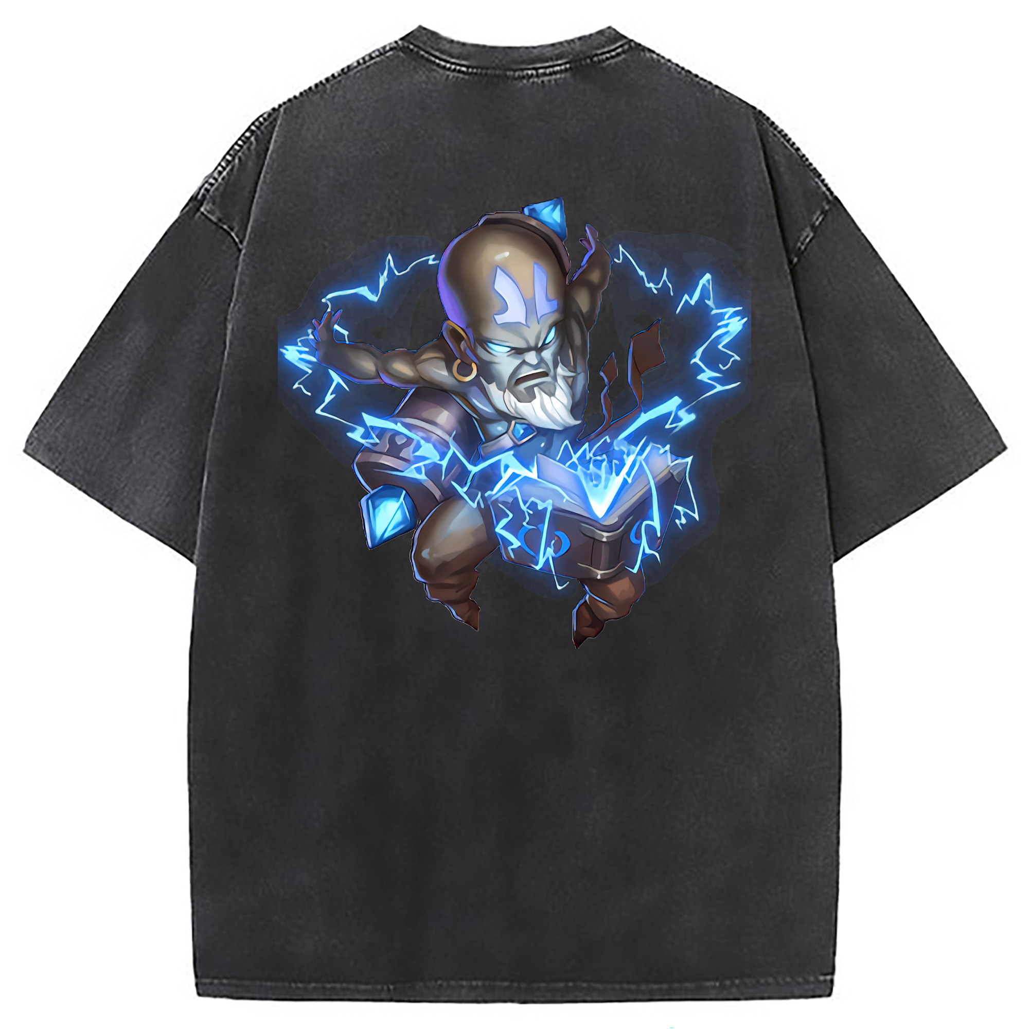 （画像用） リーグ・オブ・レジェンド League of Legends LOL 綿100% ヴィンテージ風 半袖Tシャツ（背面プリント）