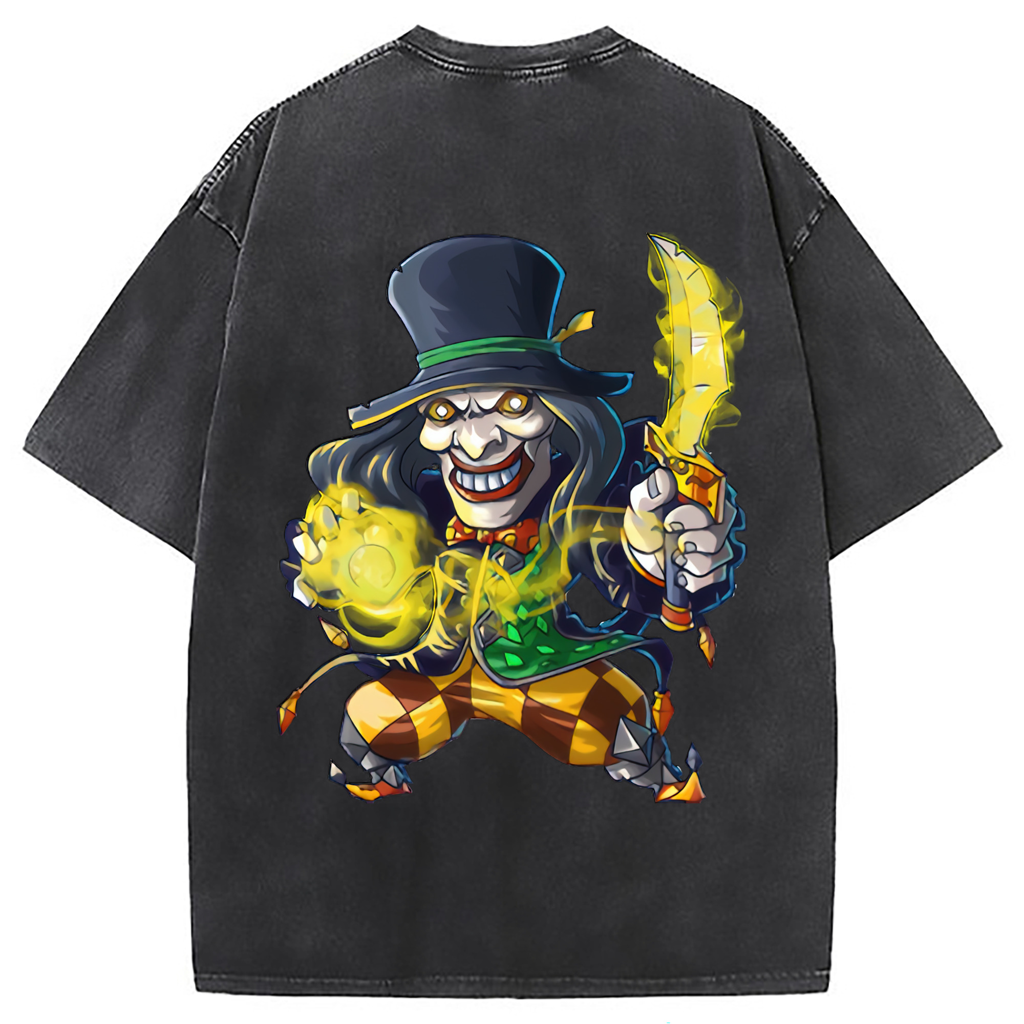 （画像用） リーグ・オブ・レジェンド League of Legends LOL 綿100% ヴィンテージ風 半袖Tシャツ（背面プリント）