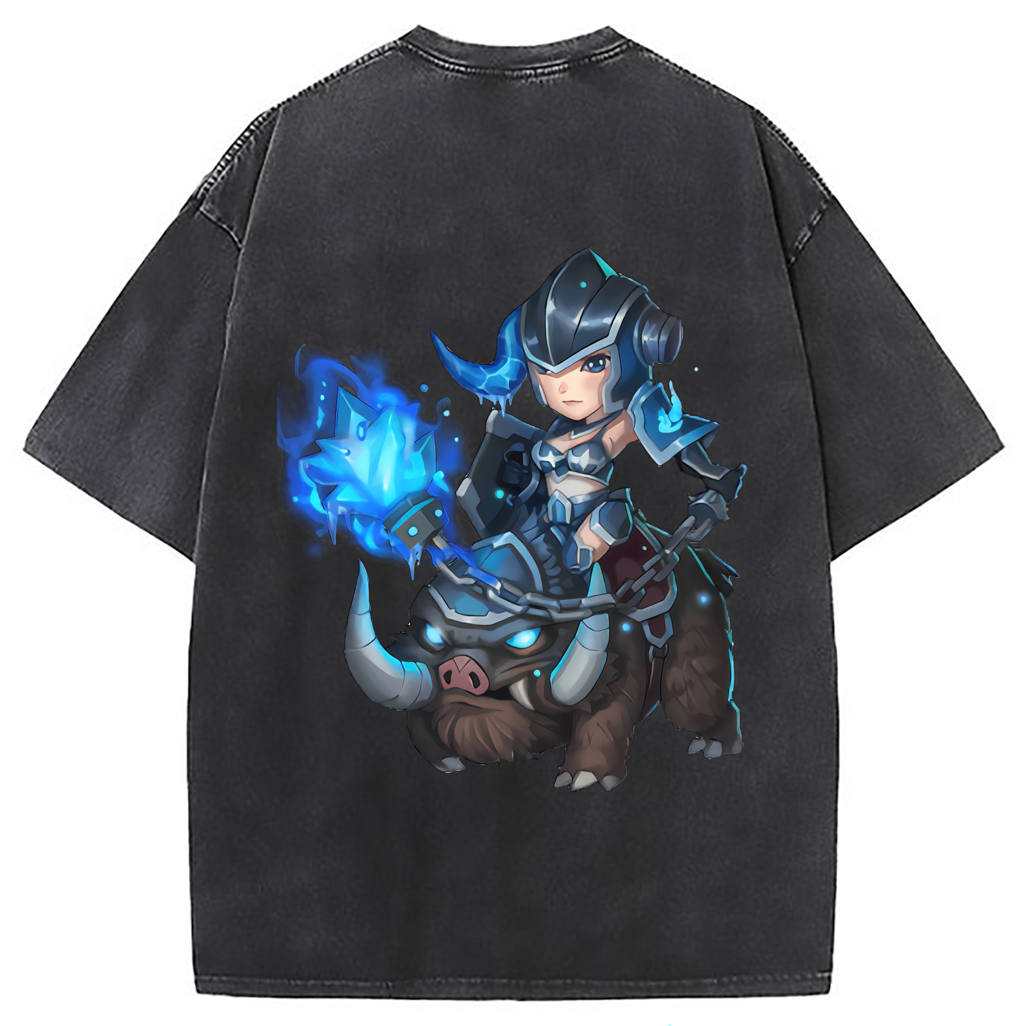 （画像用） リーグ・オブ・レジェンド League of Legends LOL 綿100% ヴィンテージ風 半袖Tシャツ（背面プリント）