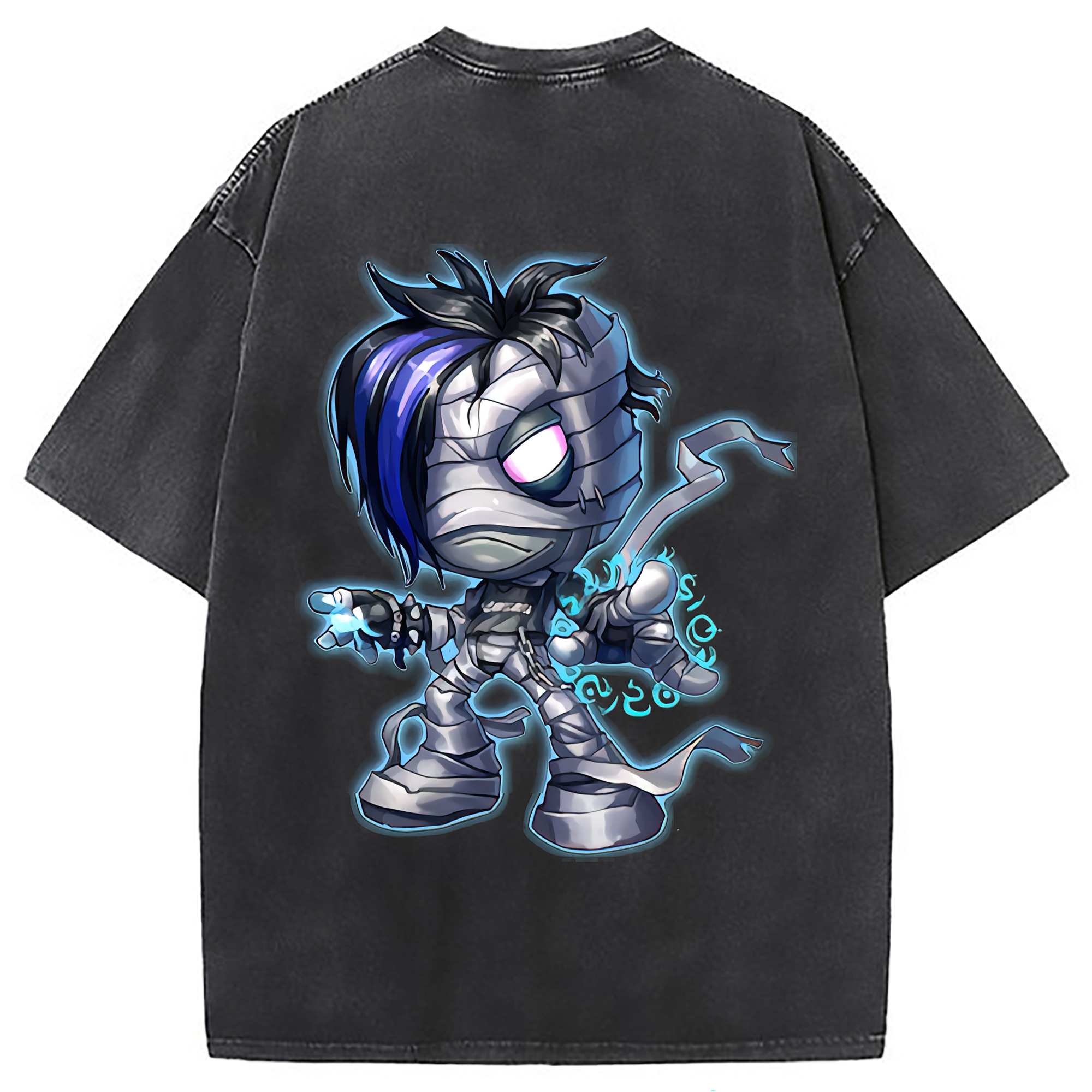 （画像用） リーグ・オブ・レジェンド League of Legends LOL 綿100% ヴィンテージ風 半袖Tシャツ（背面プリント）