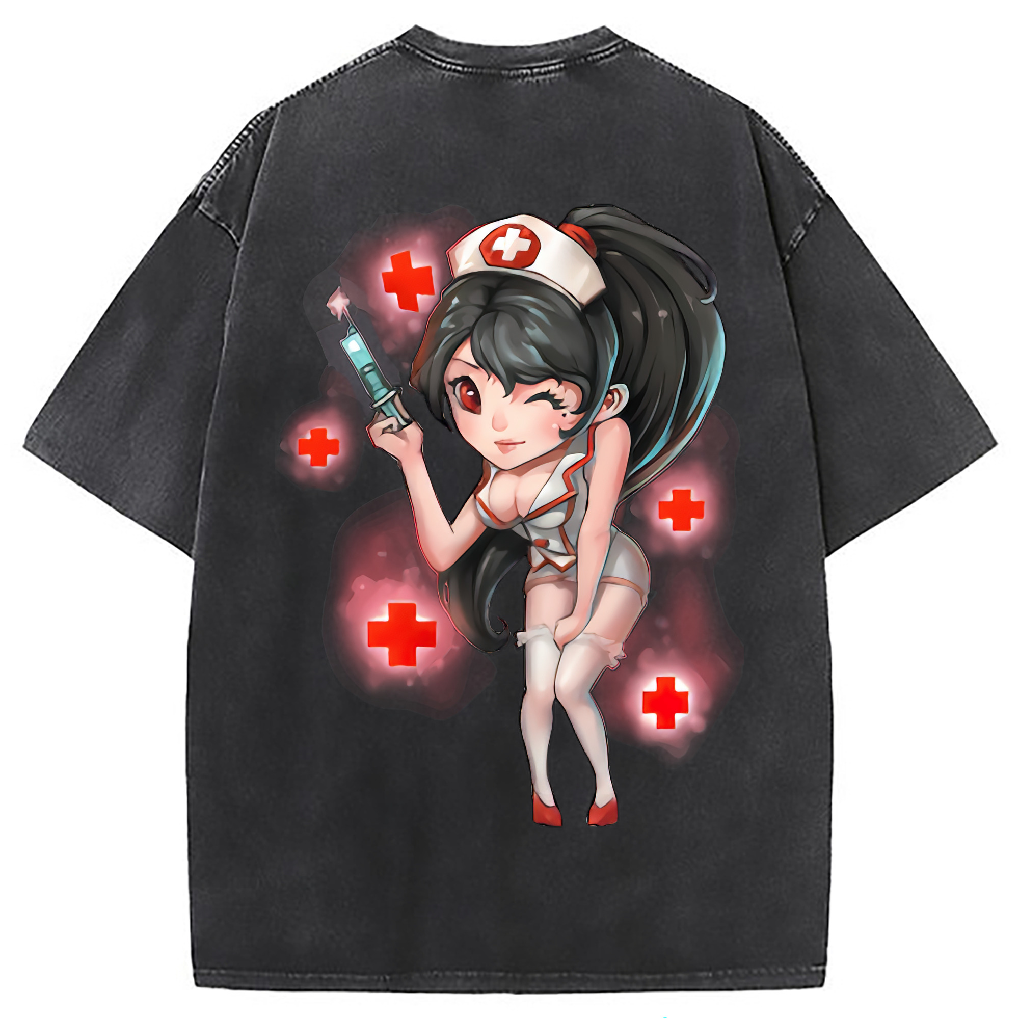 （画像用） リーグ・オブ・レジェンド League of Legends LOL 綿100% ヴィンテージ風 半袖Tシャツ（背面プリント）