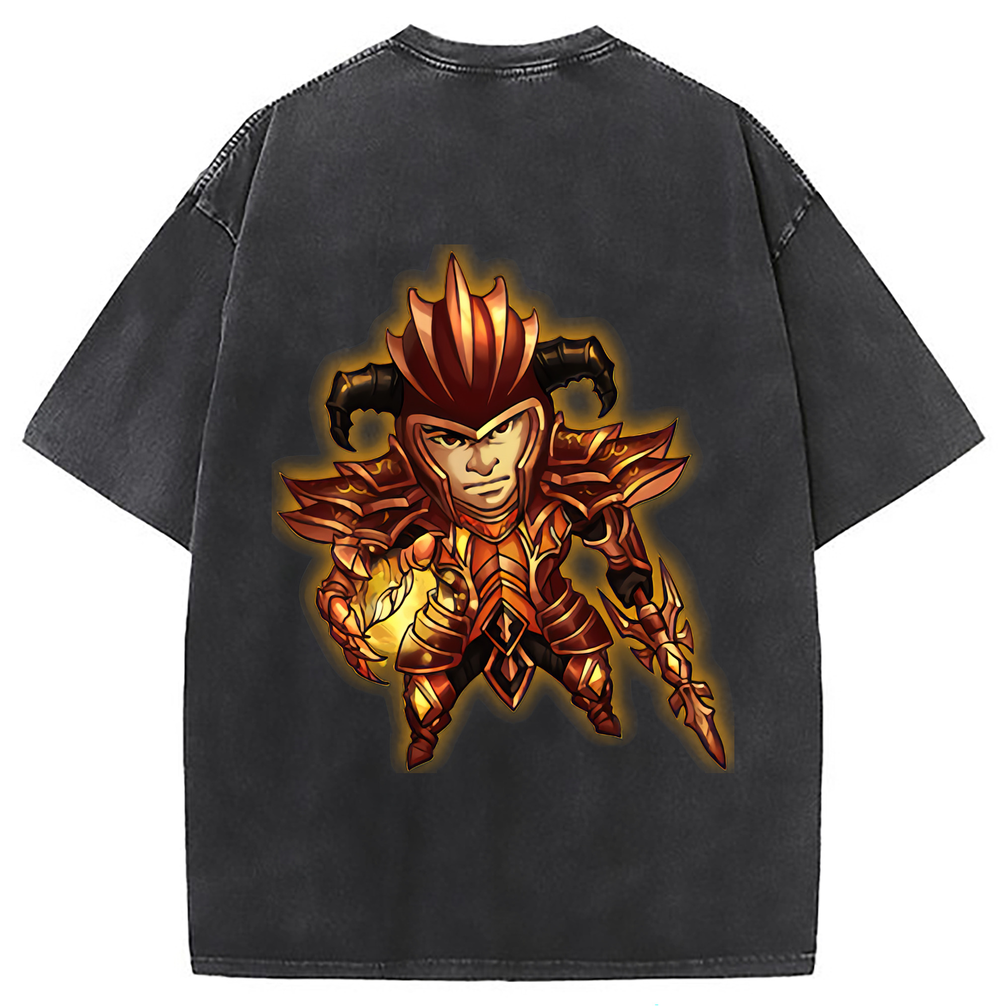 （画像用） リーグ・オブ・レジェンド League of Legends LOL 綿100% ヴィンテージ風 半袖Tシャツ（背面プリント）