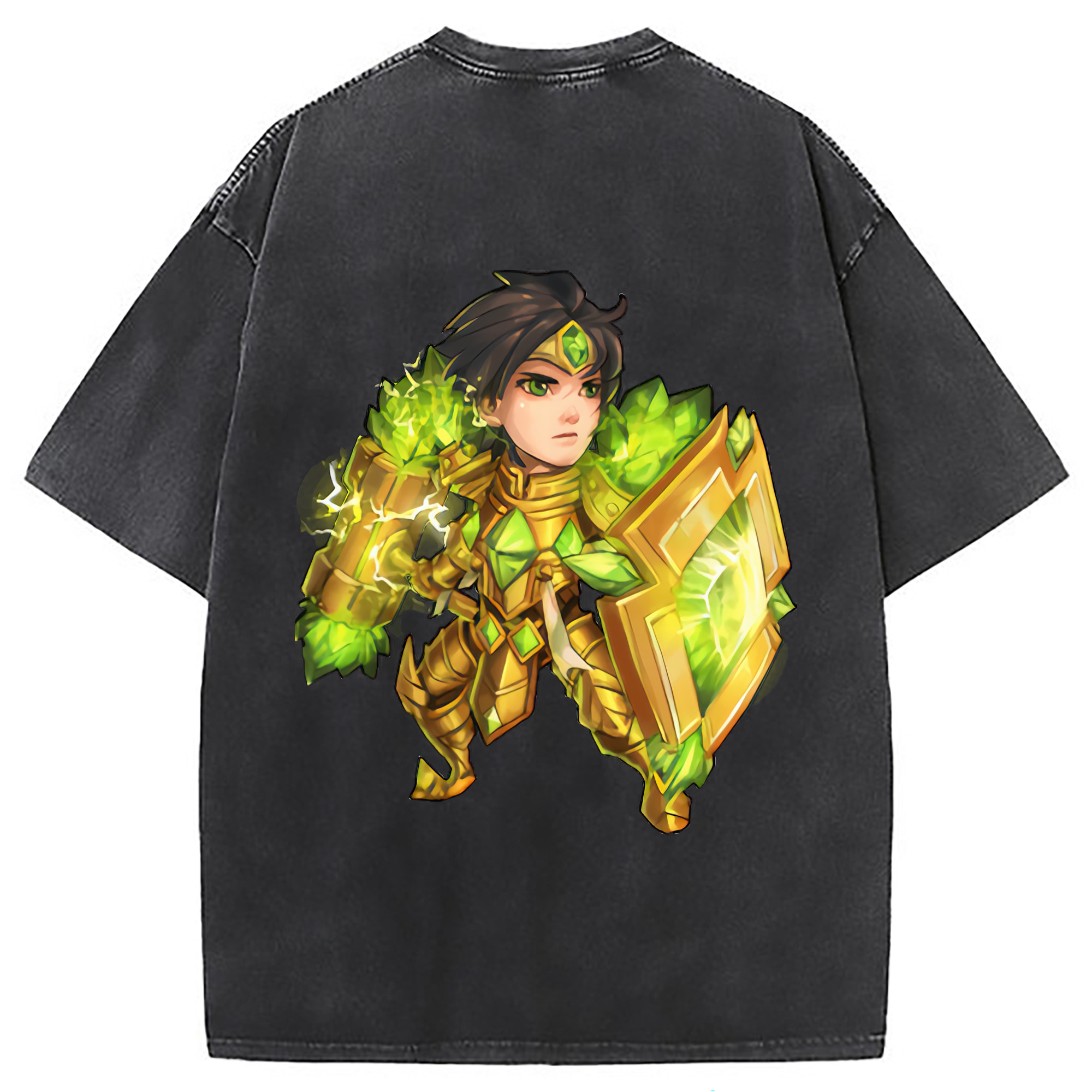 （画像用） リーグ・オブ・レジェンド League of Legends LOL 綿100% ヴィンテージ風 半袖Tシャツ（背面プリント）