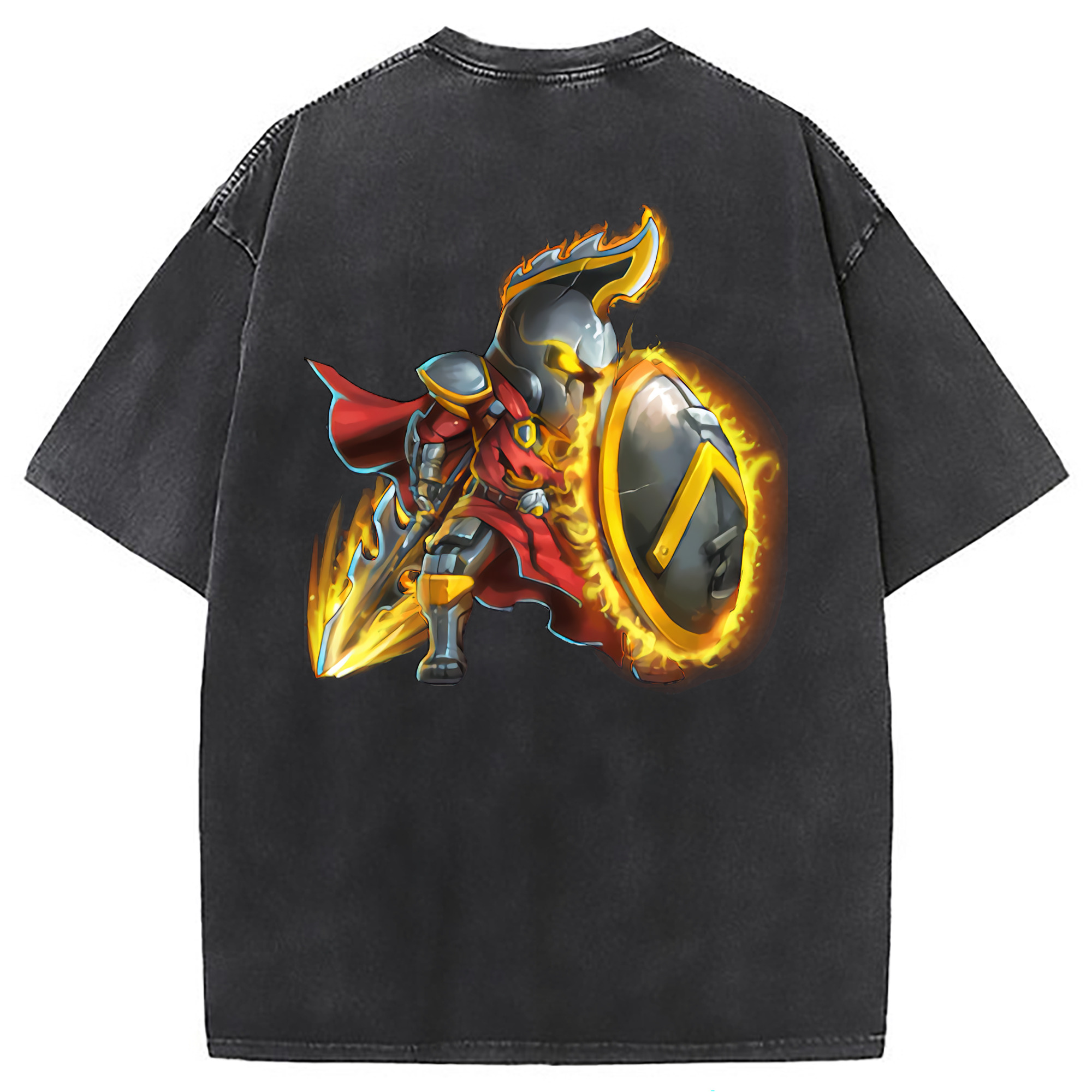 （画像用） リーグ・オブ・レジェンド League of Legends LOL 綿100% ヴィンテージ風 半袖Tシャツ（背面プリント）