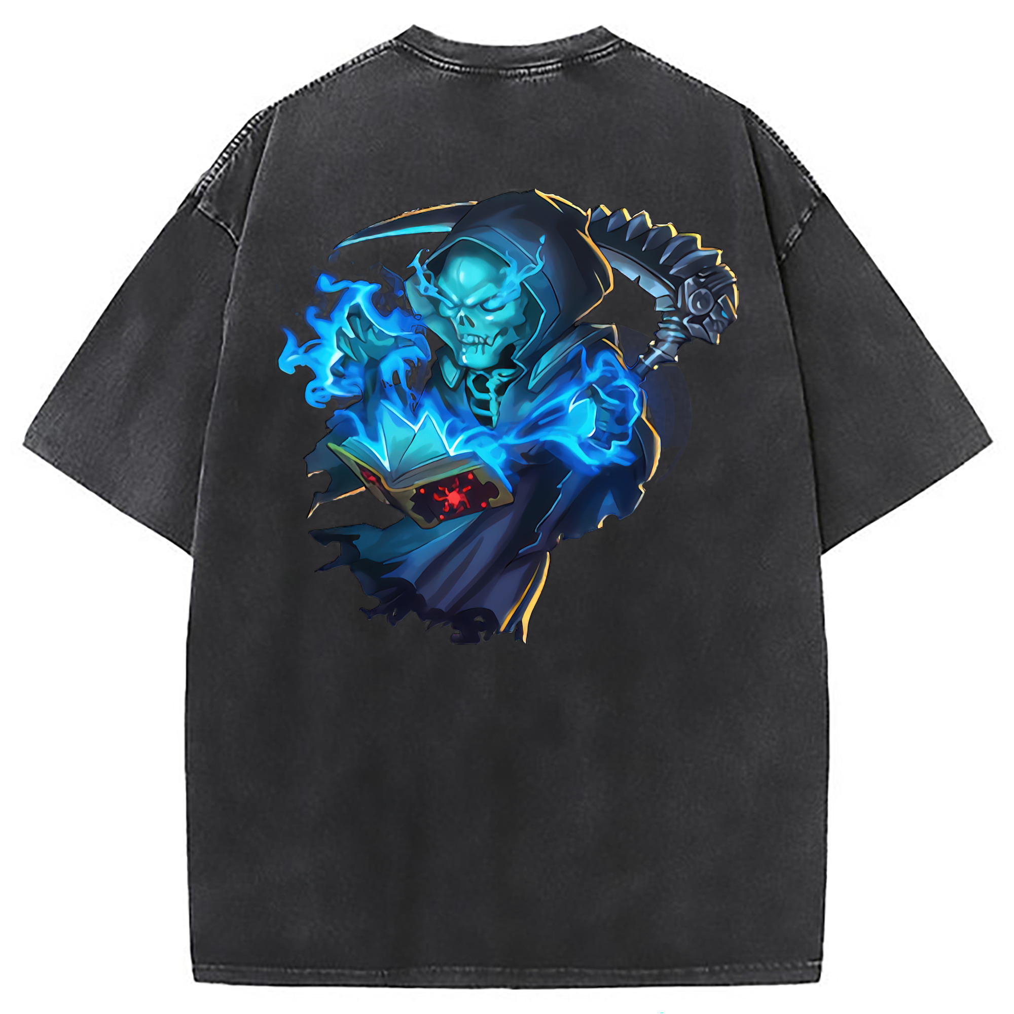 （画像用） リーグ・オブ・レジェンド League of Legends LOL 綿100% ヴィンテージ風 半袖Tシャツ（背面プリント）