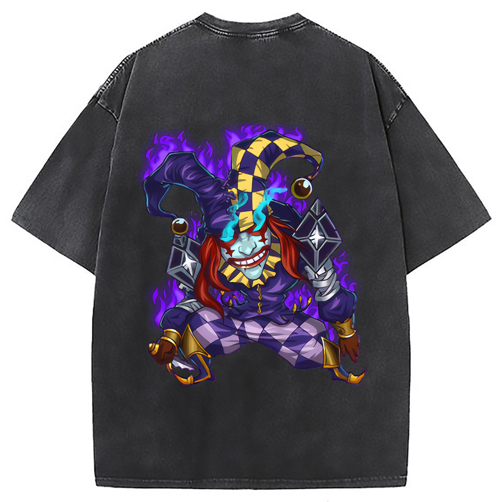 （画像用） リーグ・オブ・レジェンド League of Legends LOL 綿100% ヴィンテージ風 半袖Tシャツ（背面プリント）