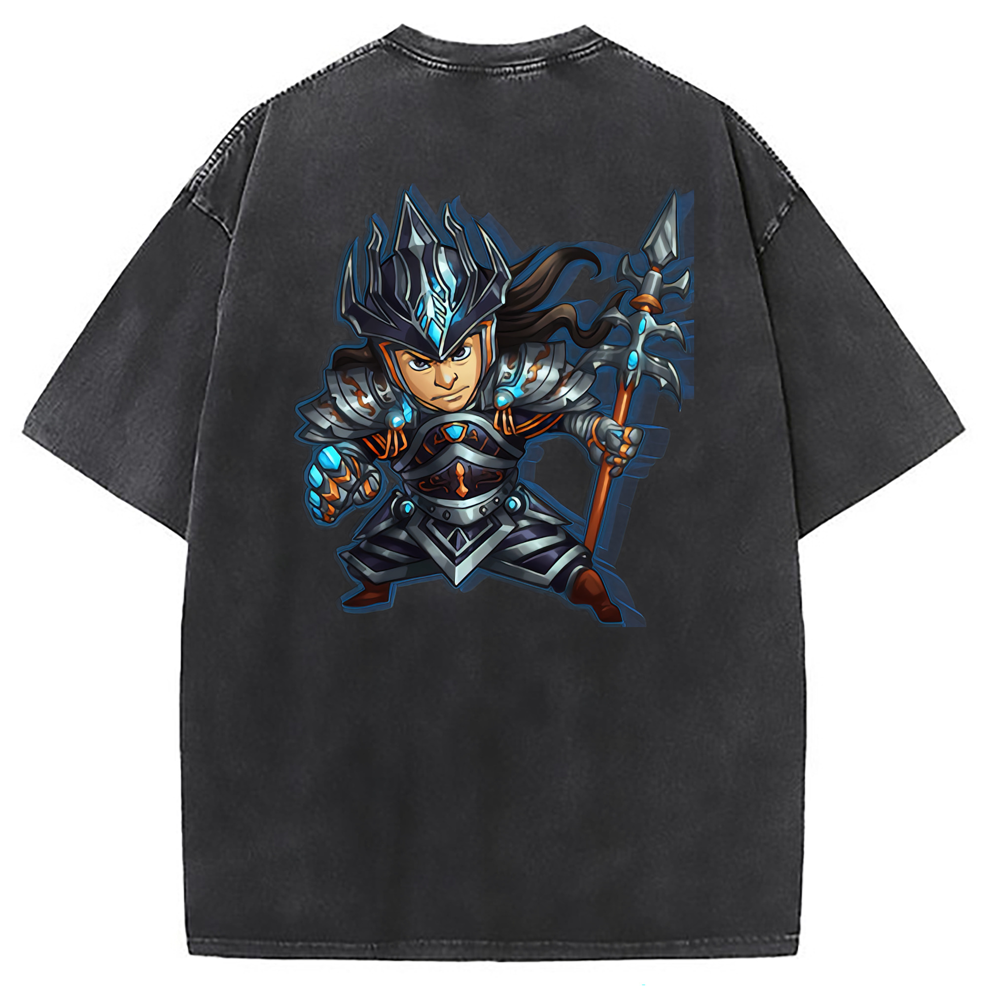 （画像用） リーグ・オブ・レジェンド League of Legends LOL 綿100% ヴィンテージ風 半袖Tシャツ（背面プリント）