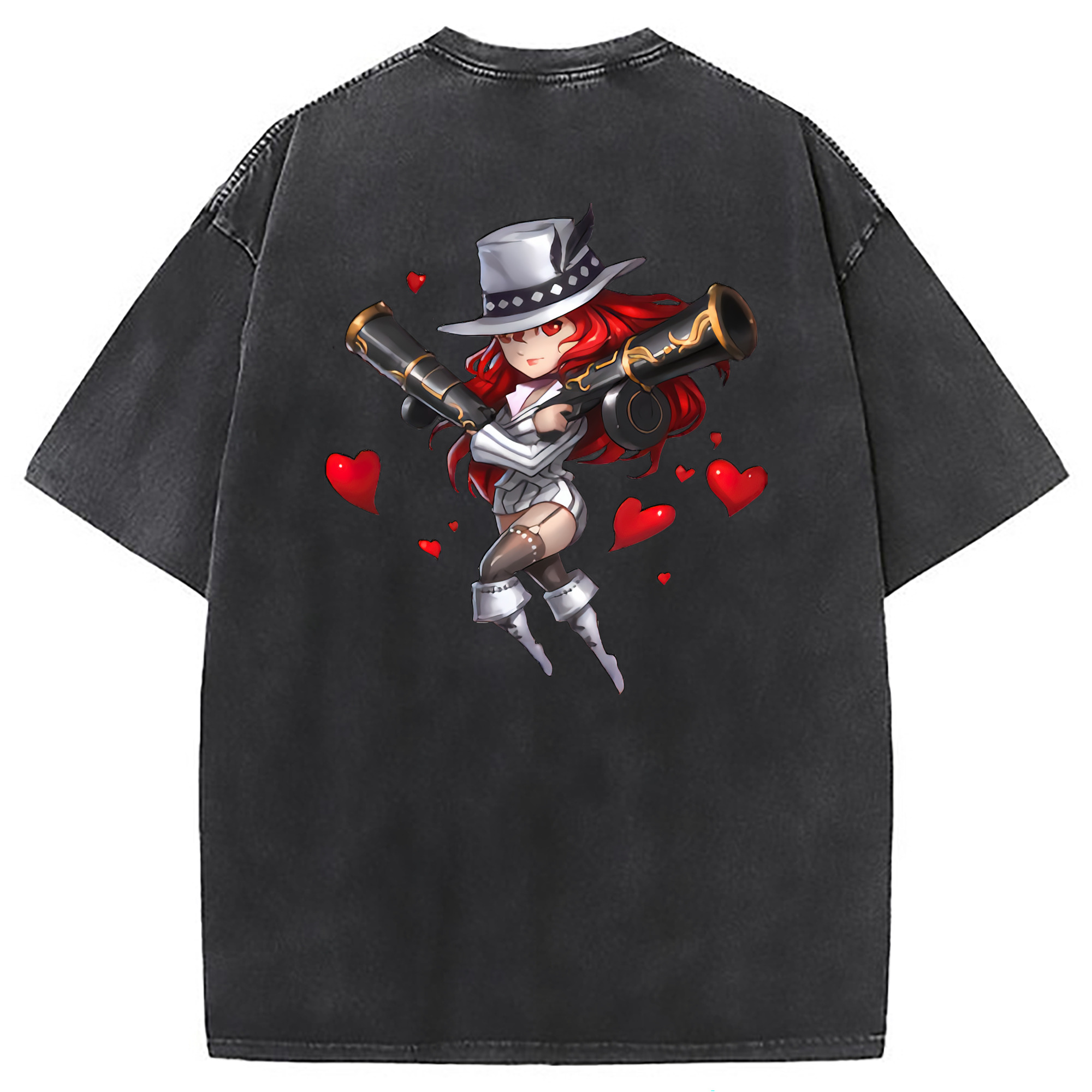（画像用） リーグ・オブ・レジェンド League of Legends LOL 綿100% ヴィンテージ風 半袖Tシャツ（背面プリント）