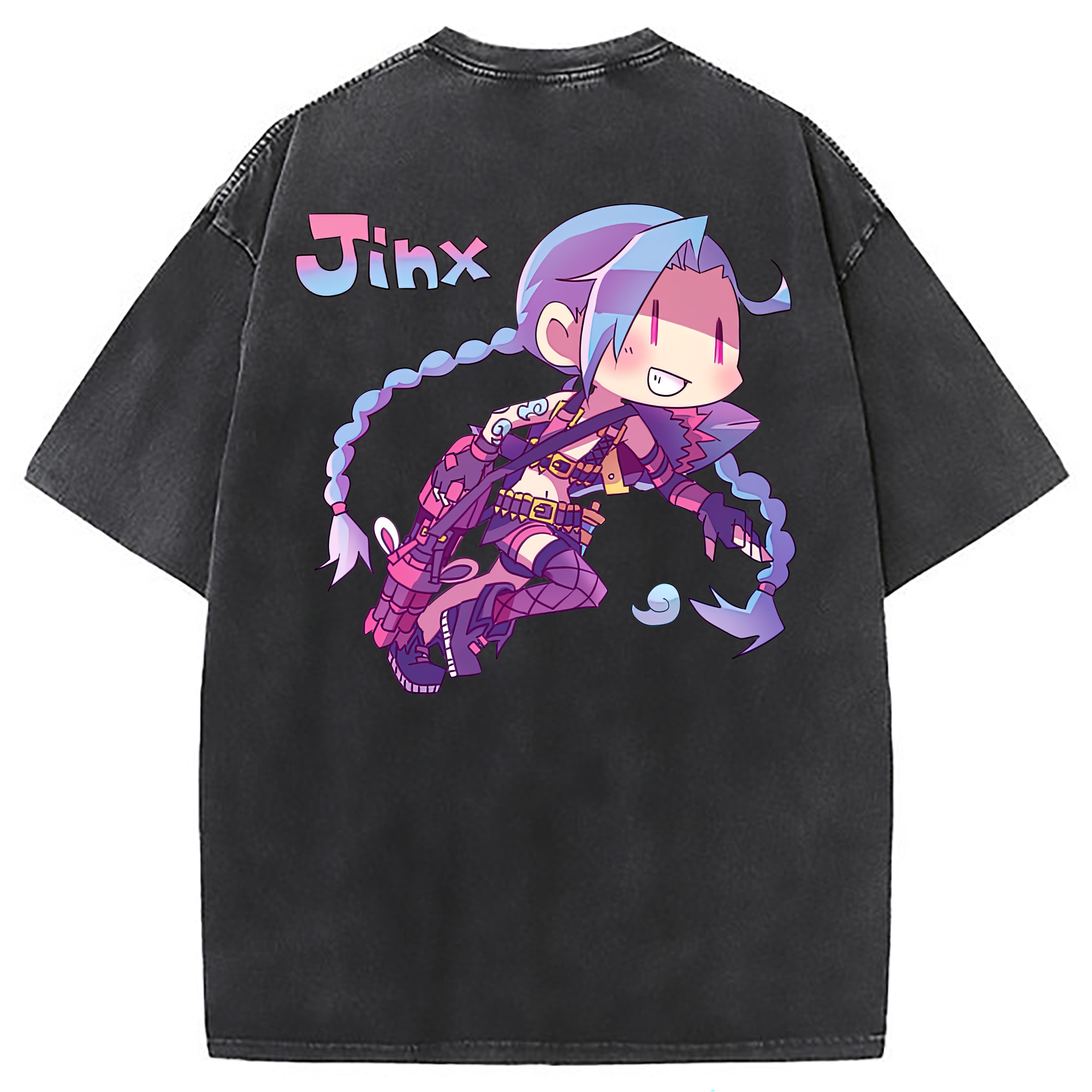 （画像用） リーグ・オブ・レジェンド League of Legends LOL 綿100% ヴィンテージ風 半袖Tシャツ（背面プリント）