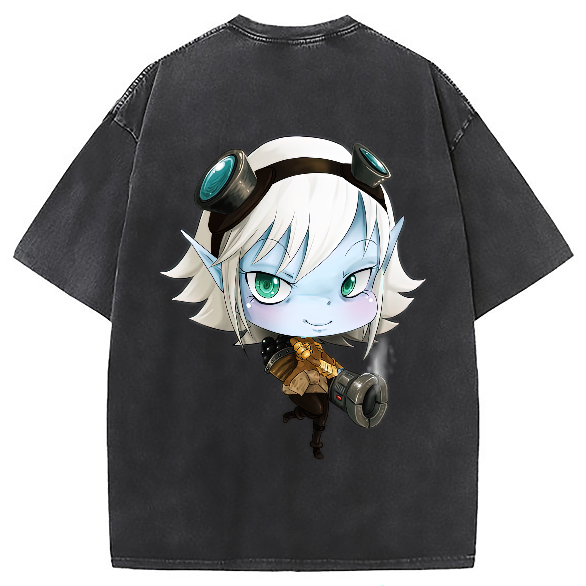 （画像用） リーグ・オブ・レジェンド League of Legends LOL 綿100% ヴィンテージ風 半袖Tシャツ（背面プリント）