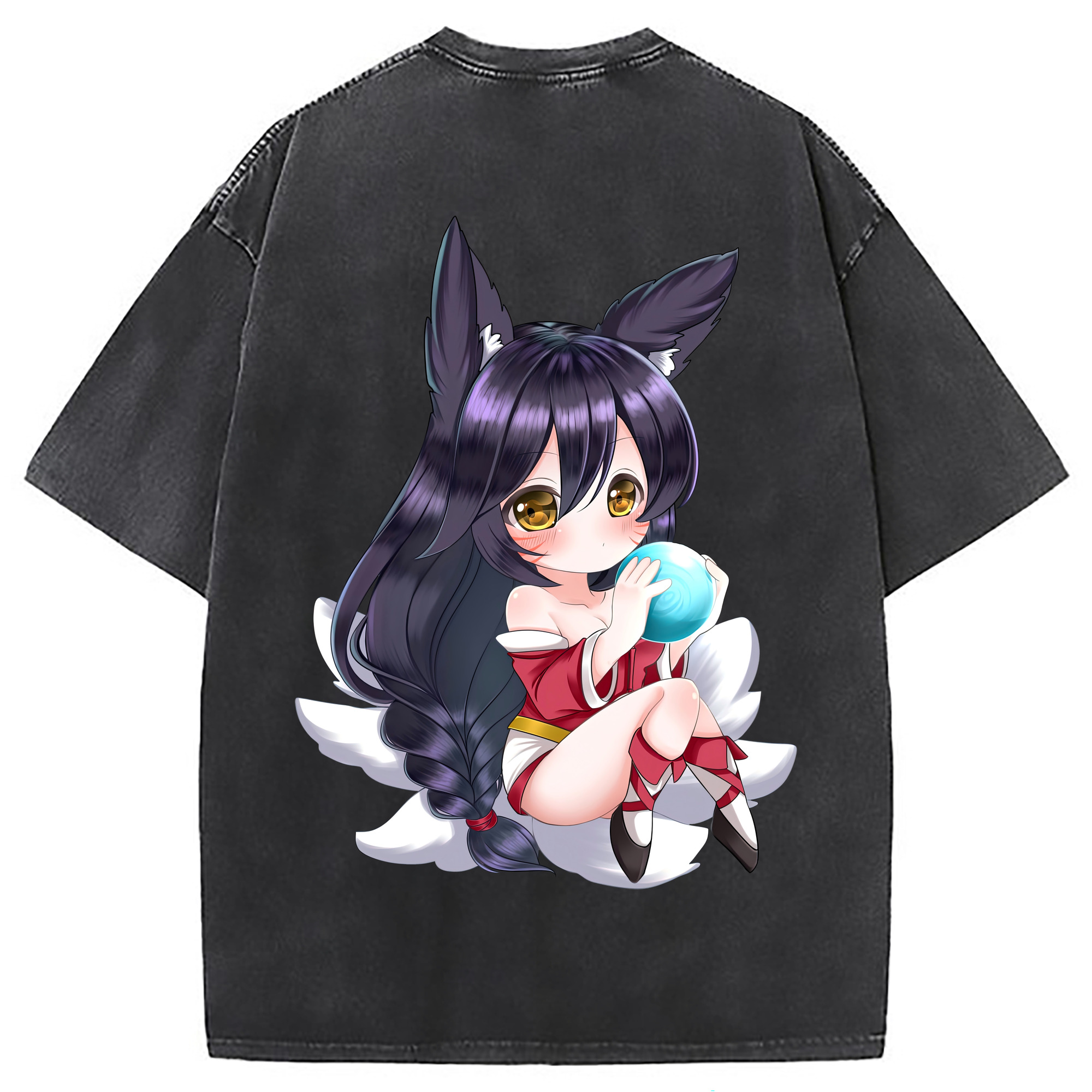 （画像用） リーグ・オブ・レジェンド League of Legends LOL 綿100% ヴィンテージ風 半袖Tシャツ（背面プリント）