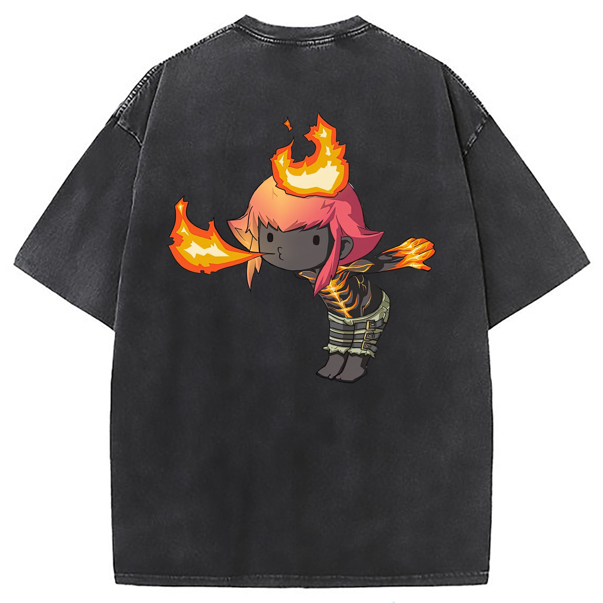 （画像用） リーグ・オブ・レジェンド League of Legends LOL 綿100% ヴィンテージ風 半袖Tシャツ（背面プリント）